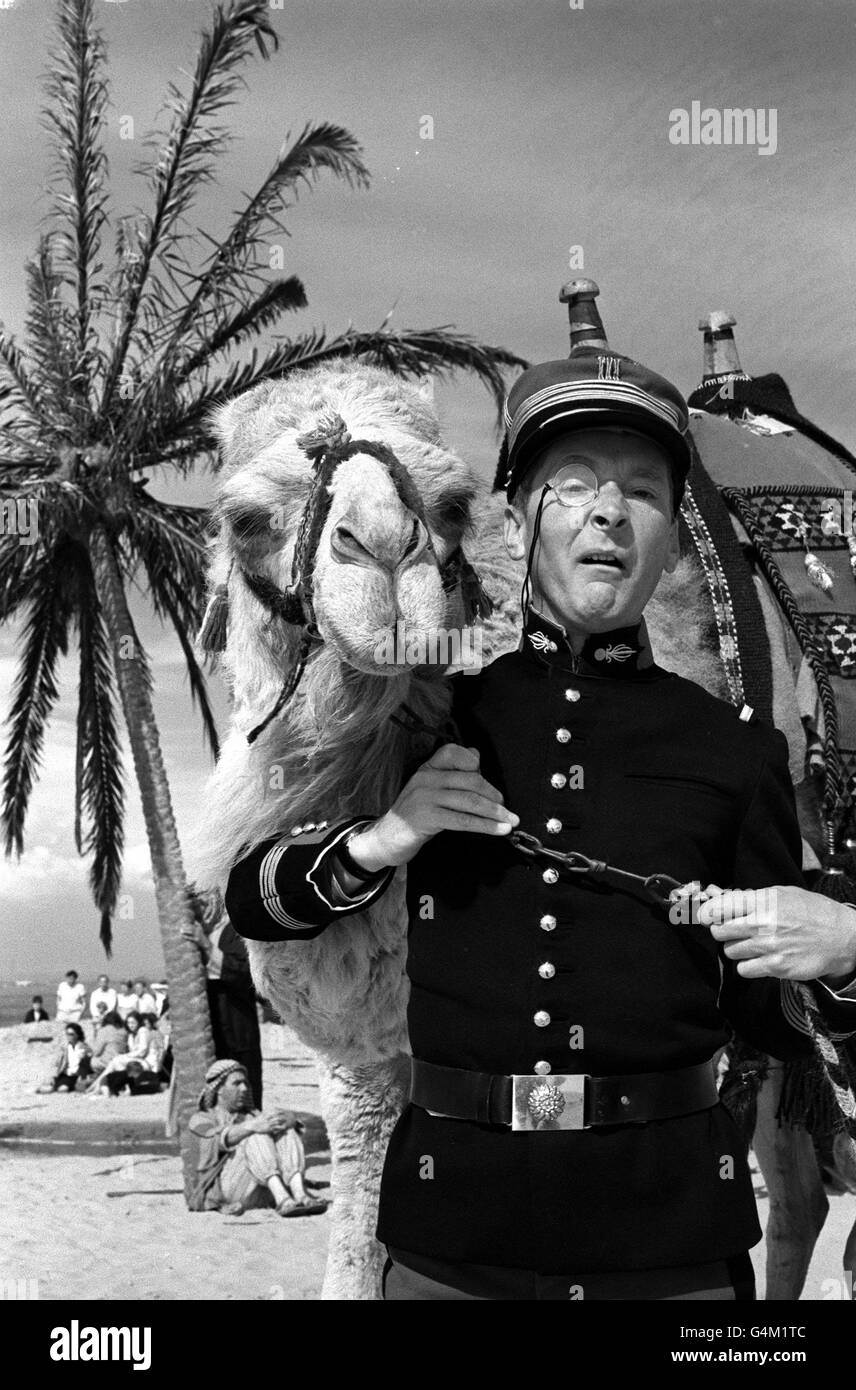 Actor Kenneth Williams in a scene from one of his films 'Follow That Camel'. Stock Photo