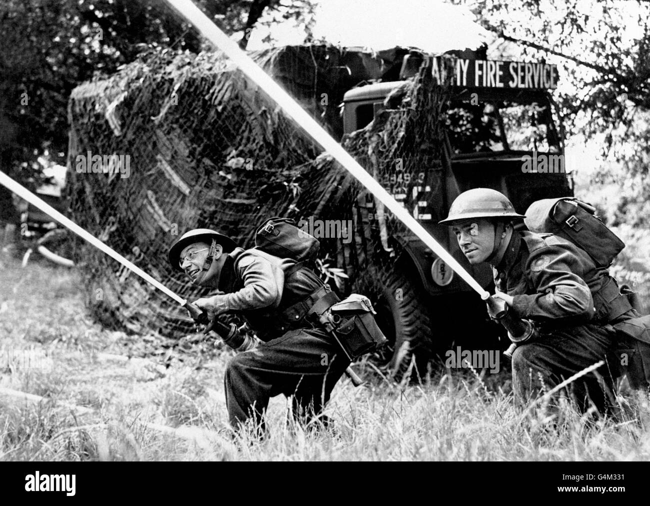 Second World War - British Empire - British Army - Army Fire Service - 1940 Stock Photo