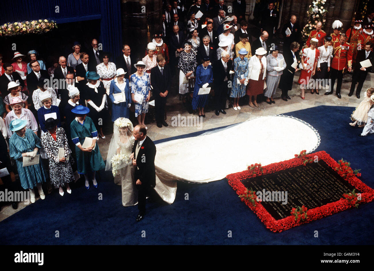 Royalty Duke And Duchess Of York Wedding Westminster Abbey Stock   Royalty Duke And Duchess Of York Wedding Westminster Abbey G4M3Y4 