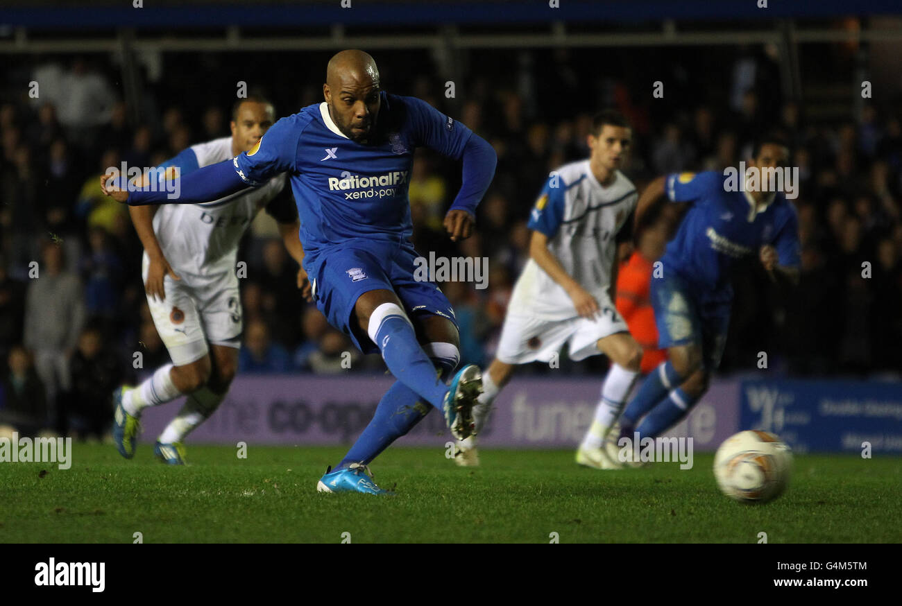 Birmingham City's Marlon King scores their second goal from the penalty