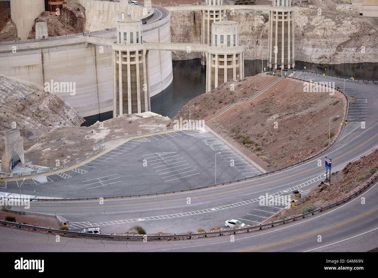 Parking at Hoover Dam Stock Photo Alamy