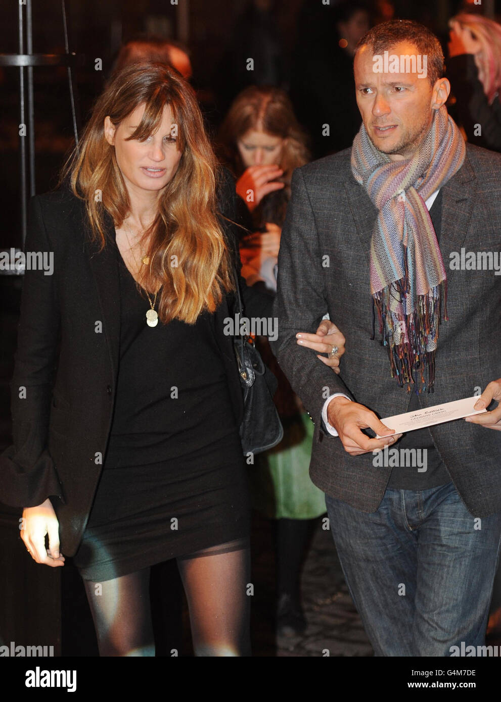 Jemima Khan and John Battsek (right) arriving at The 1000 - London's Most Influential People event held at the London Transport Museum, London. Stock Photo