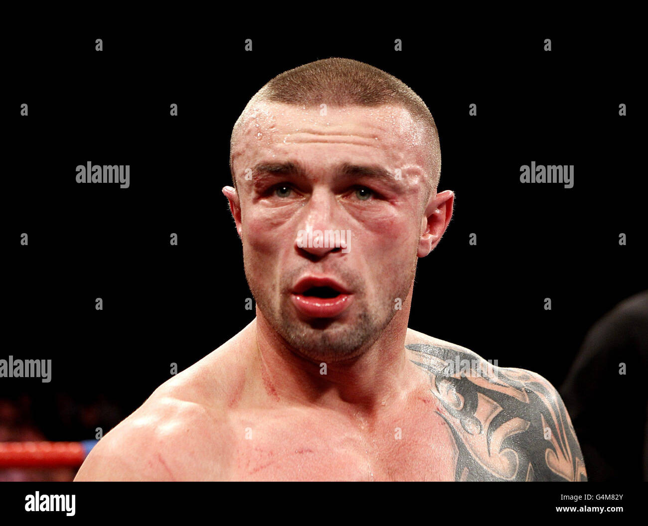 Boxing World Championship Boxing Echo Arena. Piotr Wilczewski after