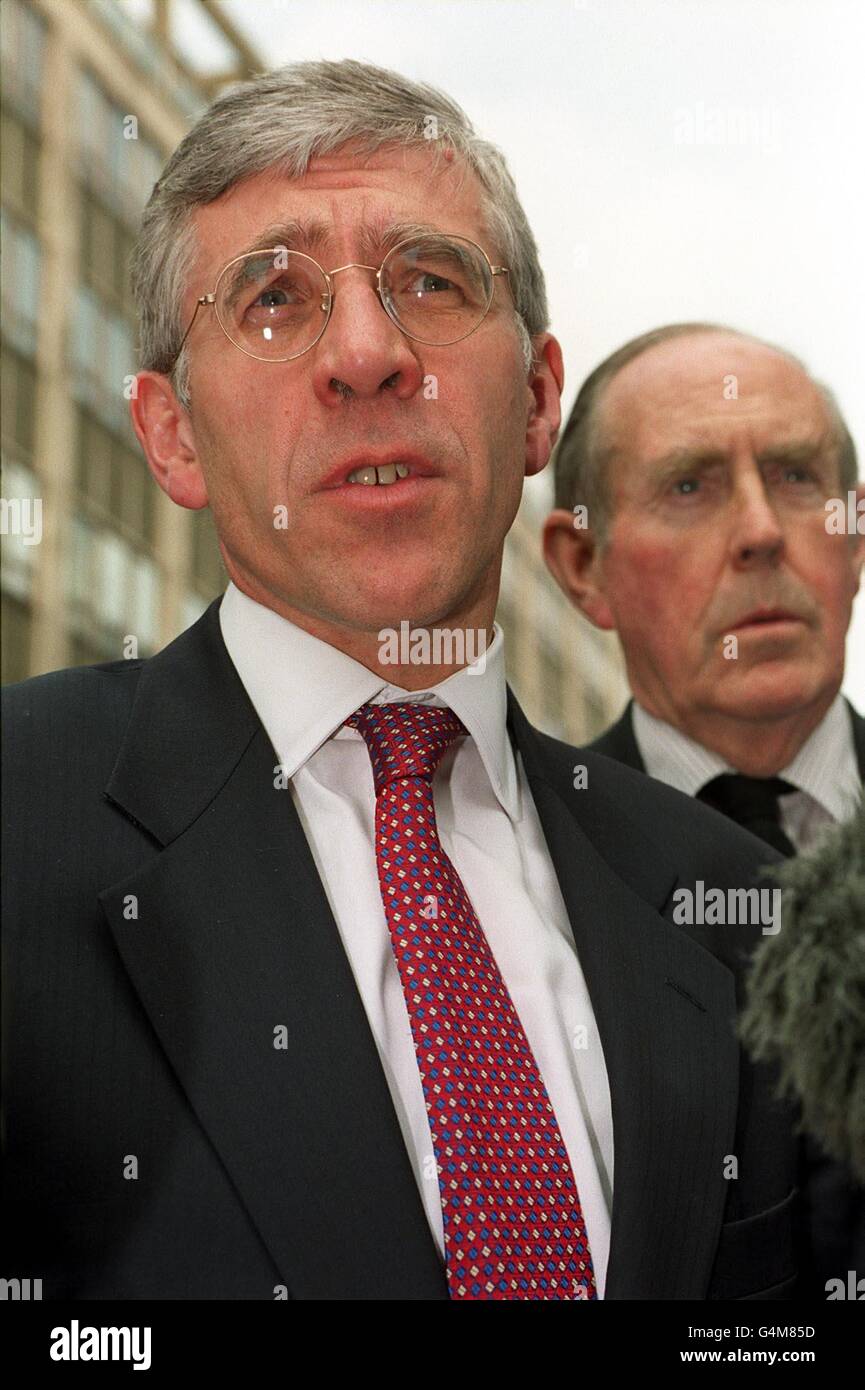 Portrait speaking admiral duncan jack straw hires stock photography