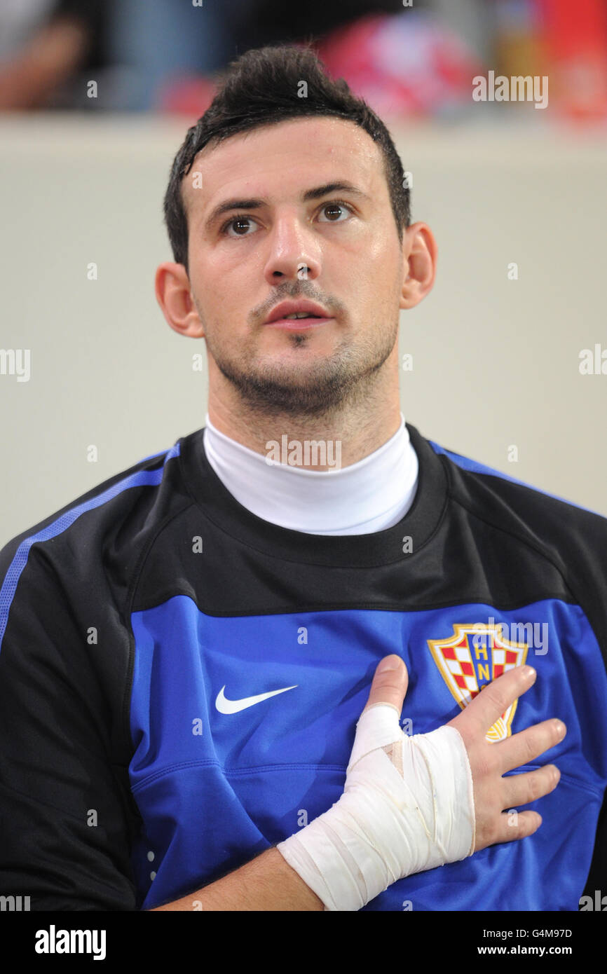 Soccer - UEFA Euro 2012 - Group F - Greece v Croatia - Karaiskakis Stadium. Croatia goalkeeper Danijel Subasic Stock Photo