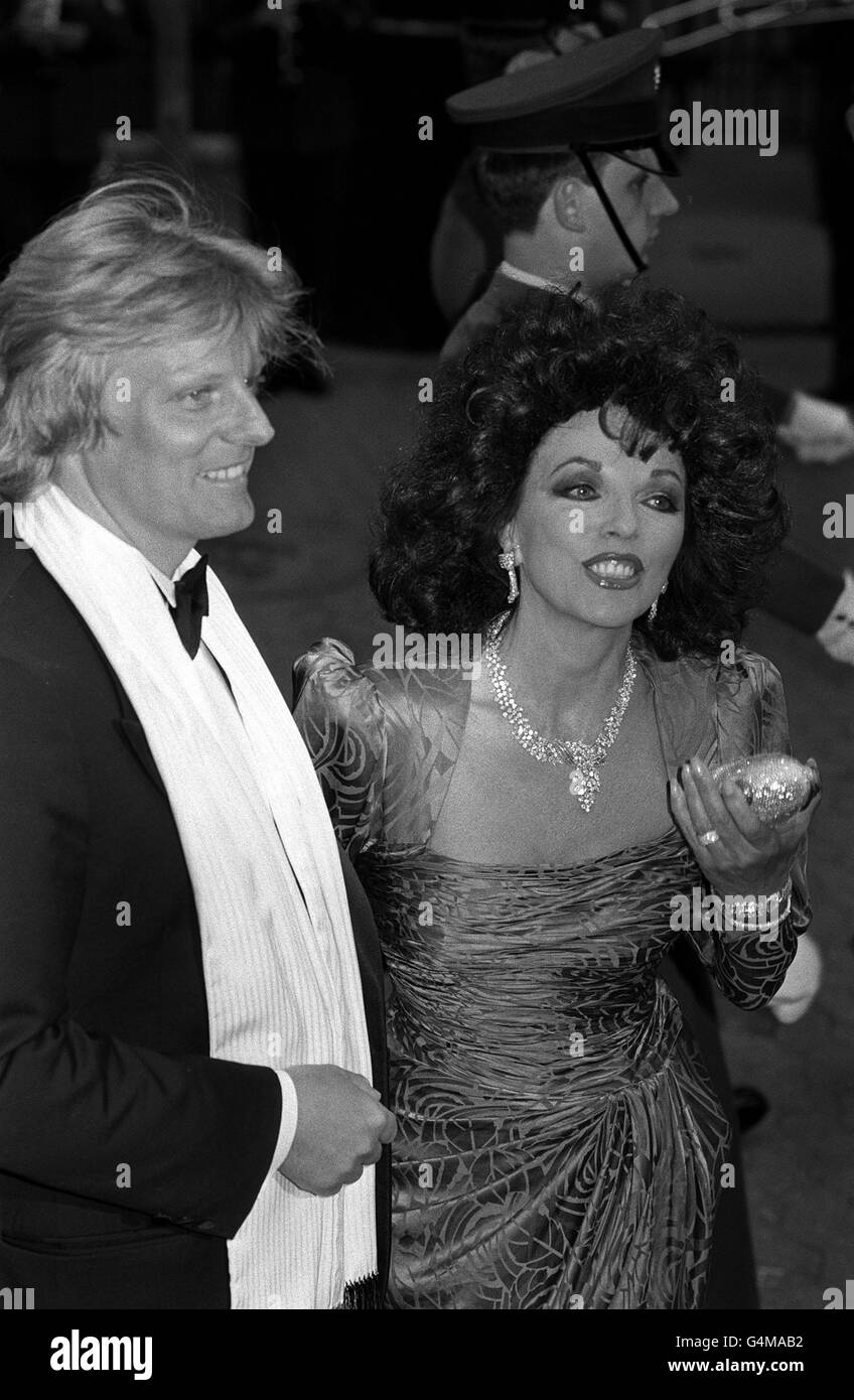 Joan Collins & Peter Holm Stock Photo