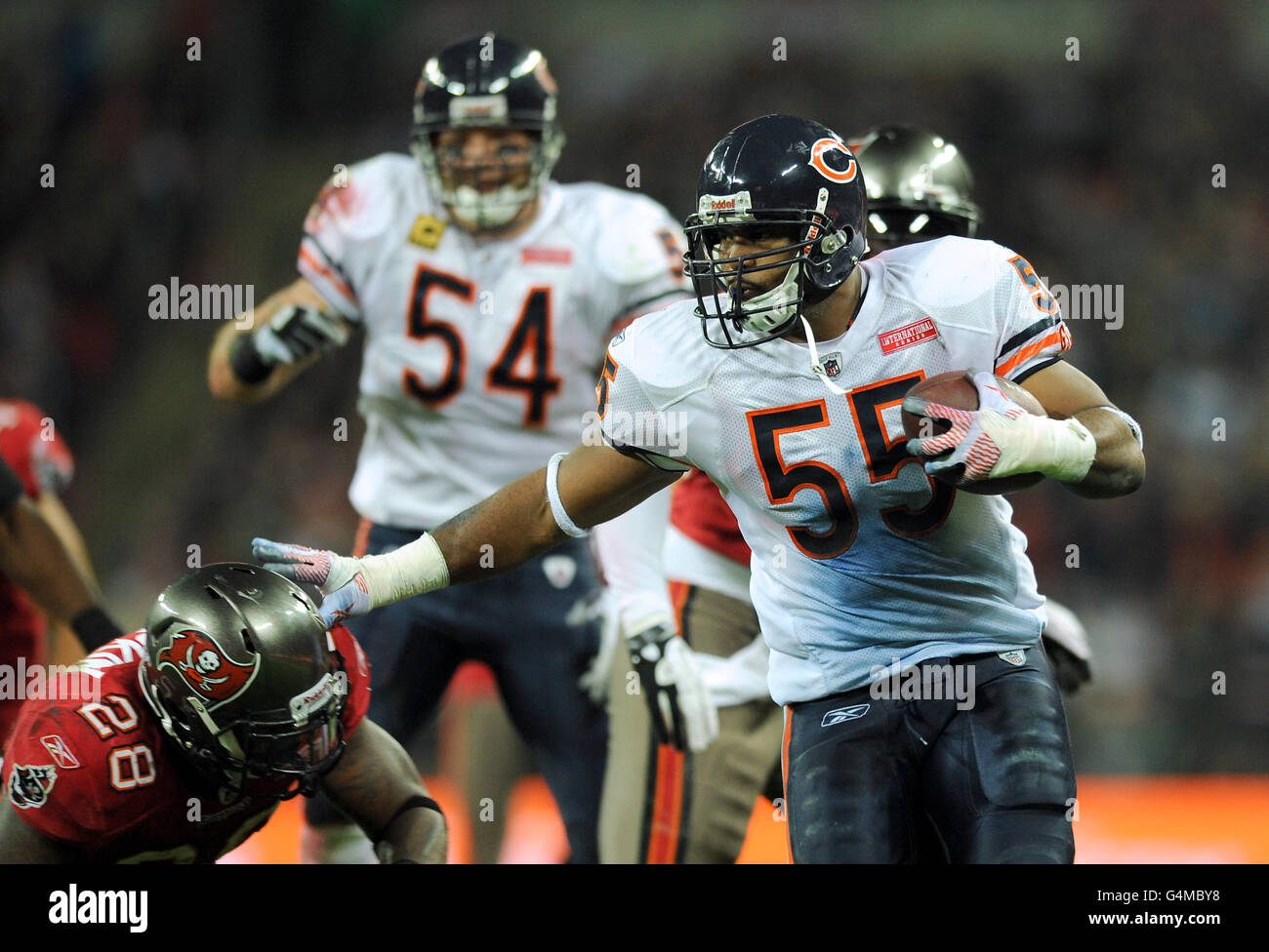 American Football - NFL - Tampa Bay Buccaneers v Chicago Bears - Wembley Stadium Stock Photo