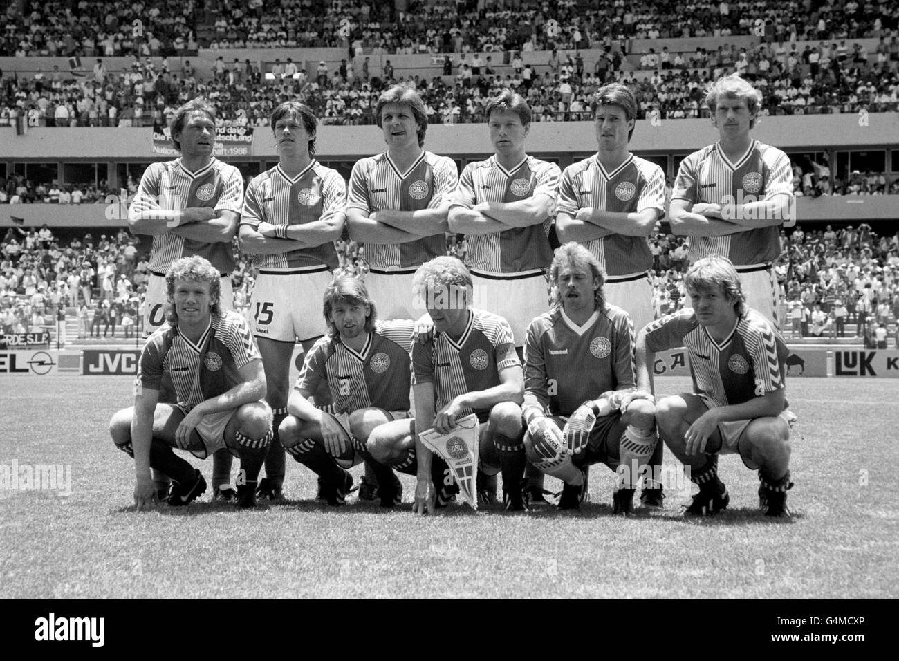 Soccer - World Cup Mexico 1986 - Group E - West Germany v Denmark - Estadio Corregidora Stock Photo
