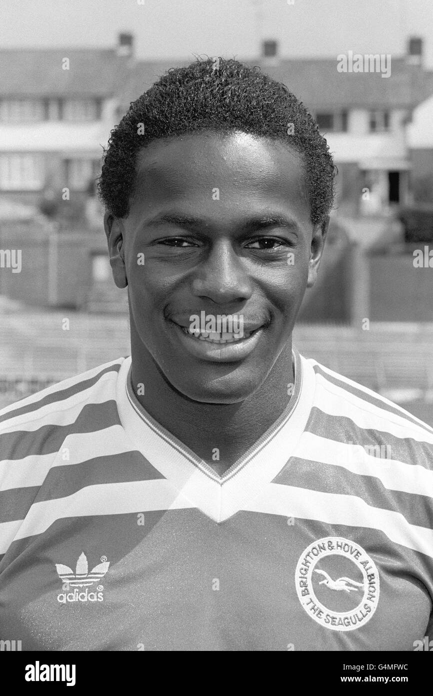 Soccer Brighton and Hove Albion Photocall Justin Fashanu Stock