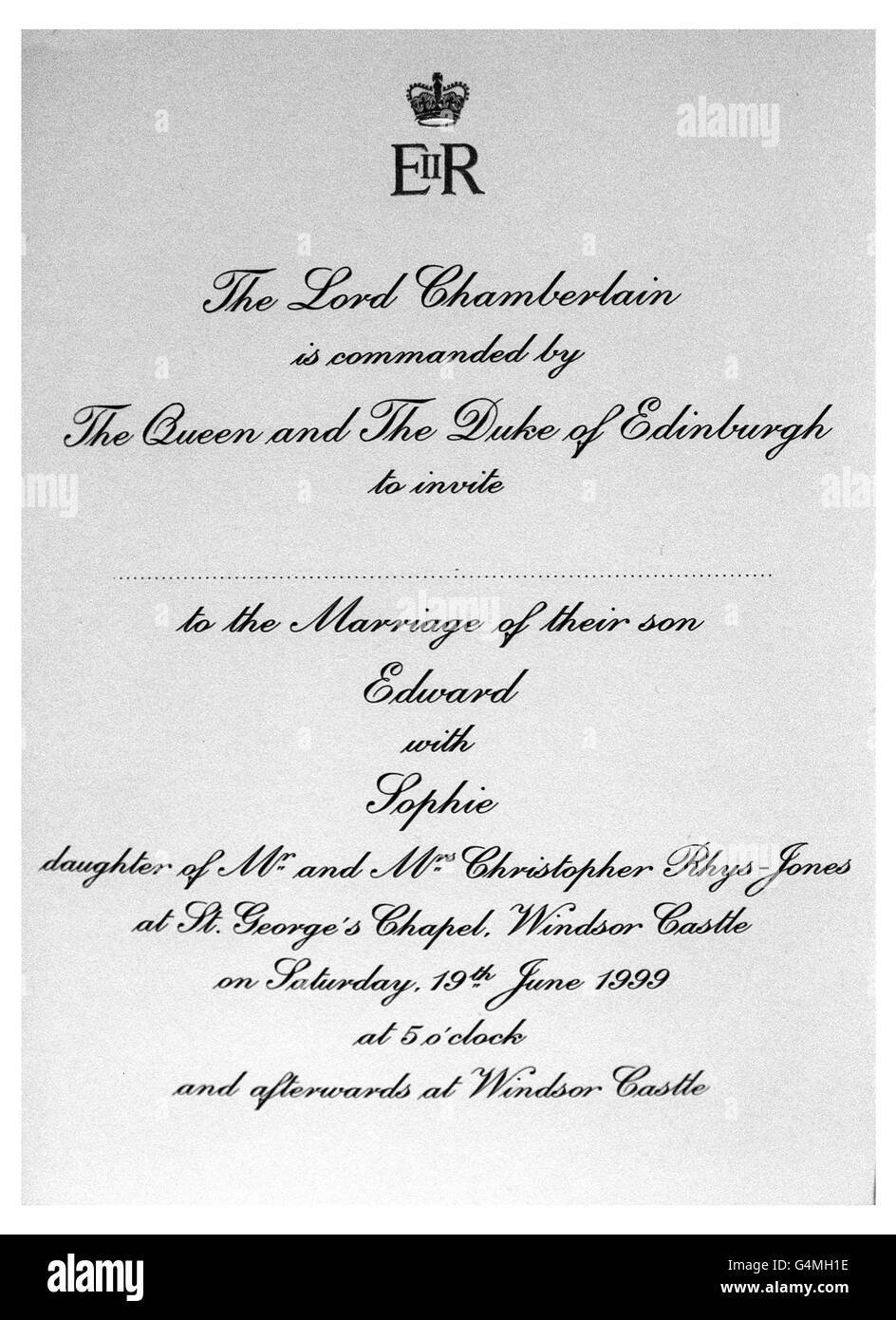 1899 invitation to Windsor Castle, performance of Royal Opera Co. 1899 invitation to Windsor Castle, performance of Royal Opera Co.
