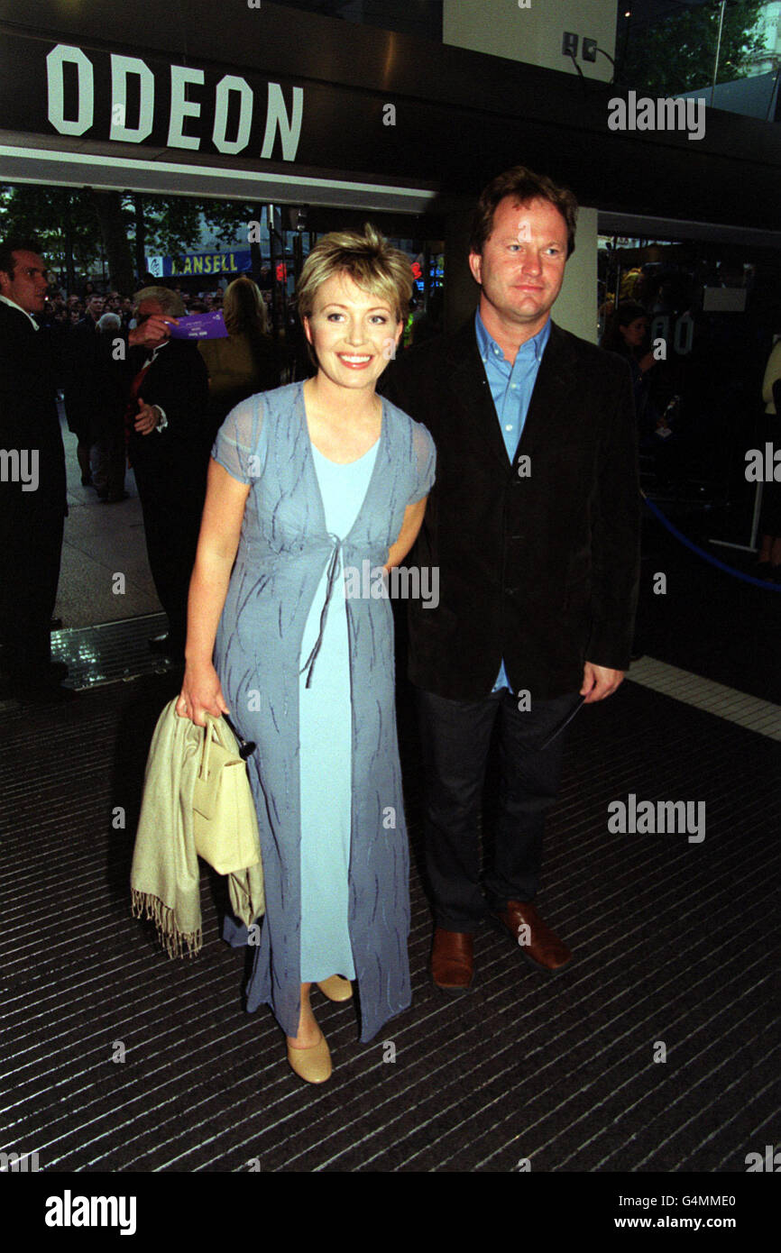 TV presenter Kirsty Young arrives for the World Premiere of 'Rogue Trader' at the Odeon Leicester Square, London. The film tells the dramatic story of Nick Leeson, who managed to lose fifty million pounds in one day and broke Barings Bank. Stock Photo