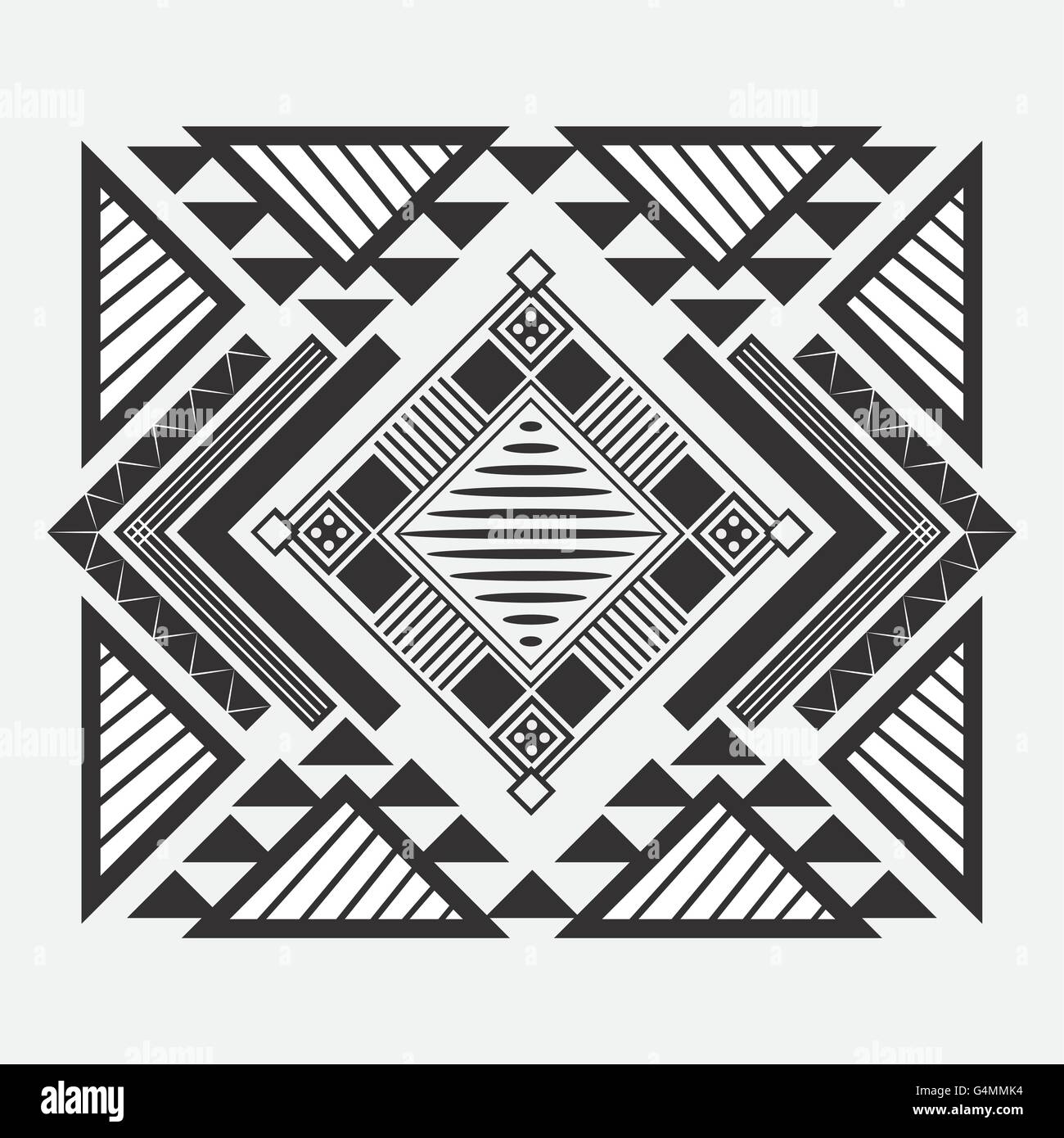 Tribal design. black and white abstract figure. vector graphic Stock ...
