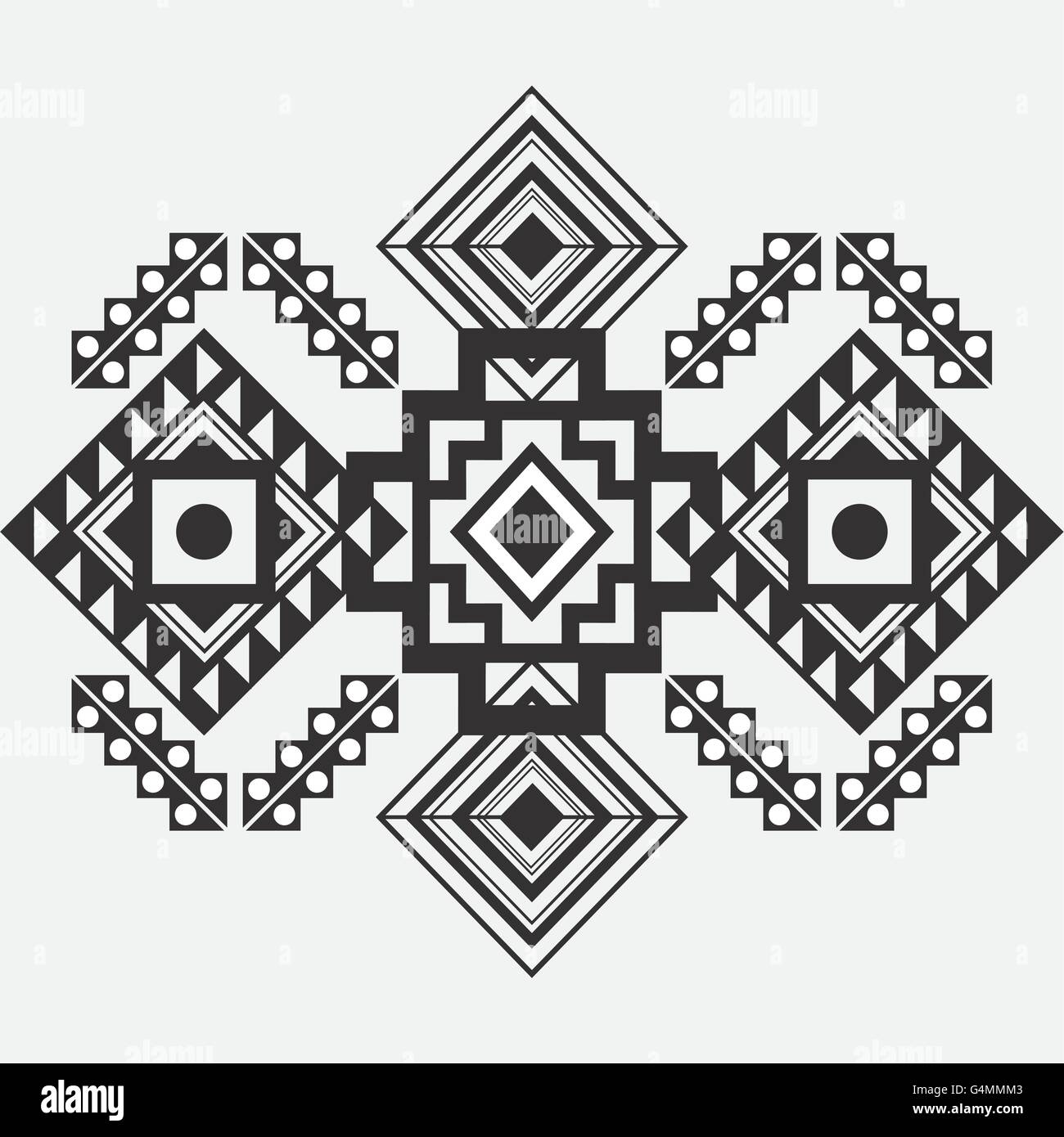 Tribal design. black and white abstract figure. vector graphic Stock ...