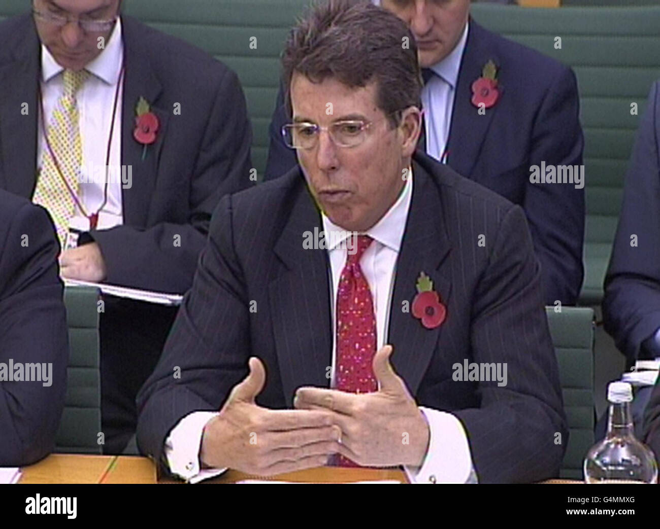 Bob Diamond, Group Chief Executive of Barclays gives evidence to a Joint Financial Services Committee at Portcullis House, London. Stock Photo