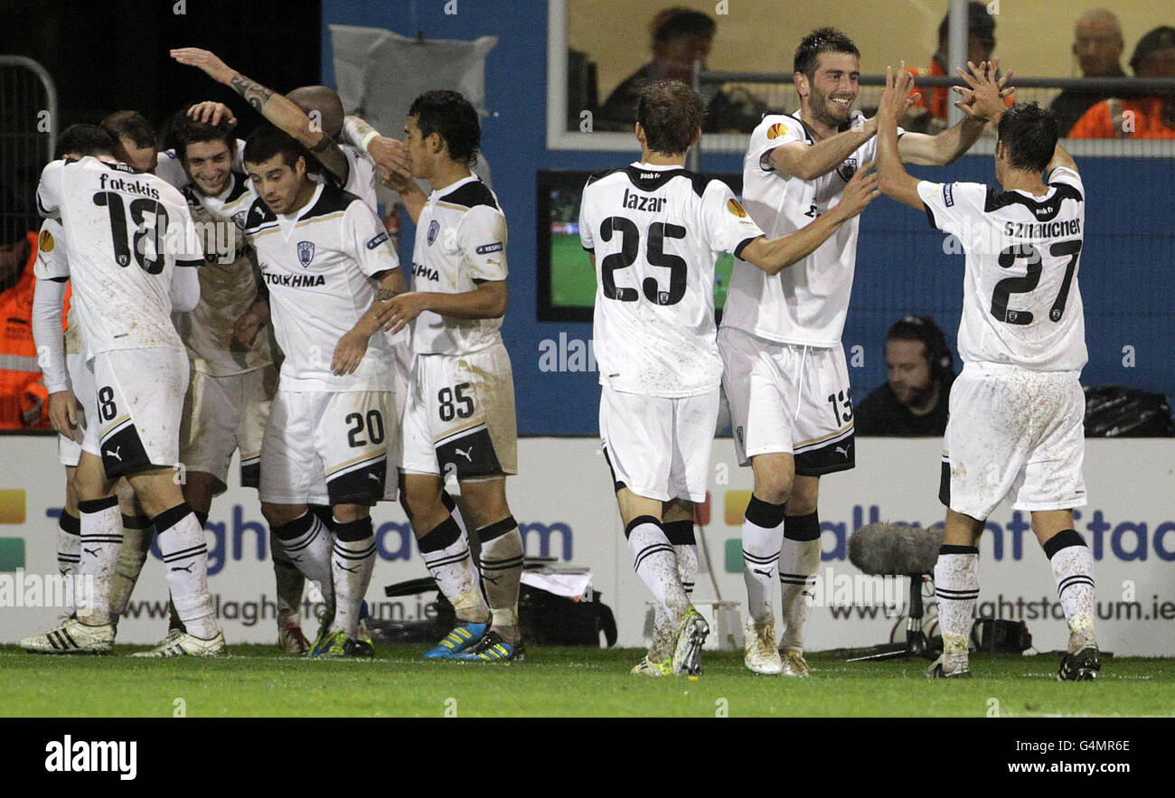 Soccer - UEFA Europa League - Group A - Shamrock Rovers v PAOK Salonika - Tallaght Stadium Stock Photo