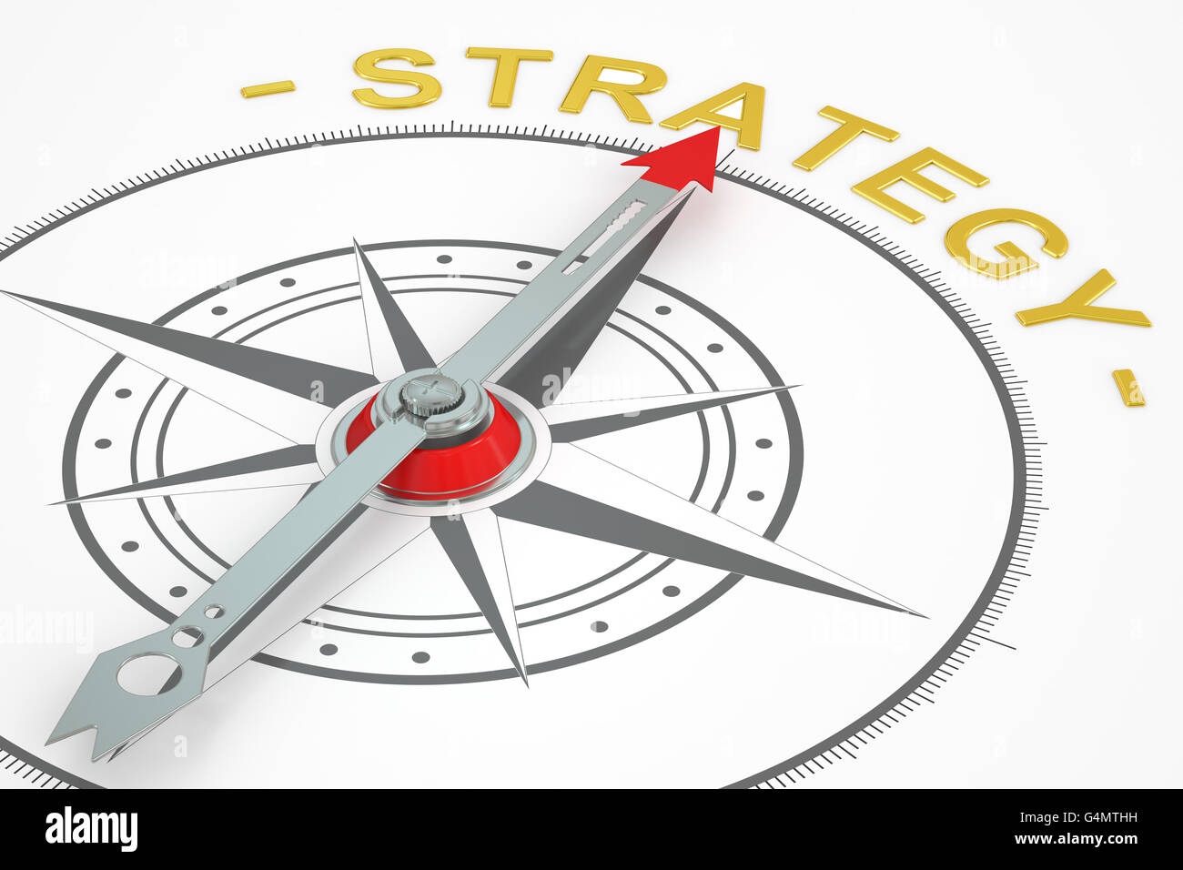 Strategy compass concept, 3D rendering Stock Photo
