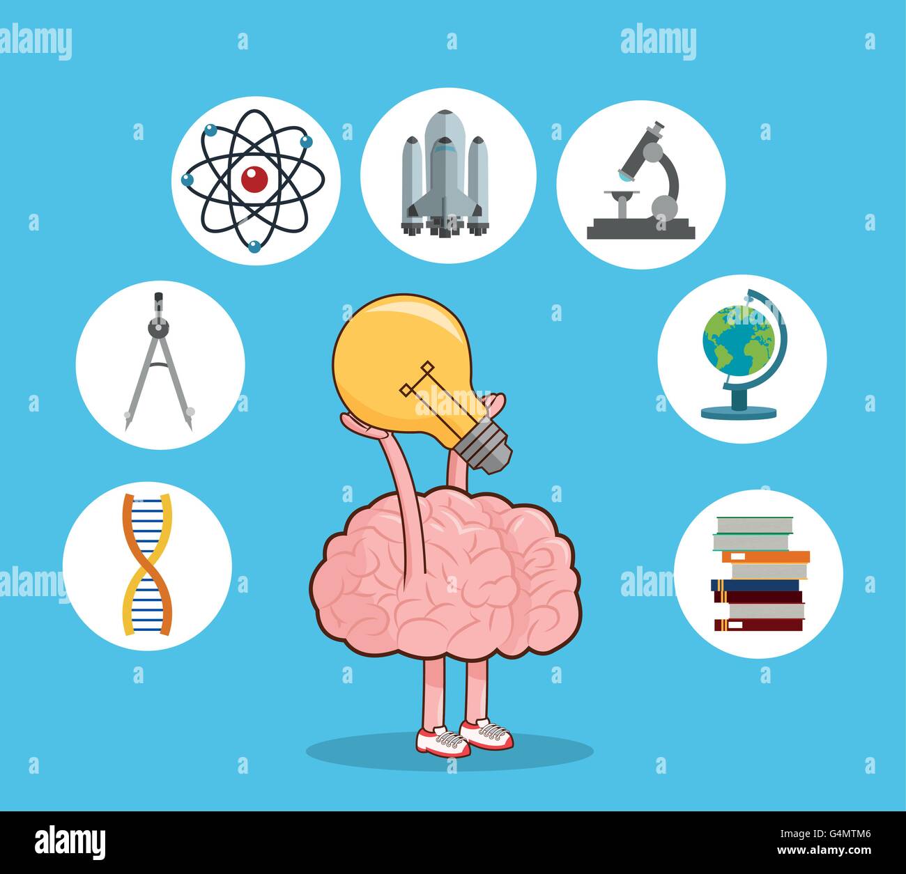 Science planet brain technology Stock Vector Images - Alamy