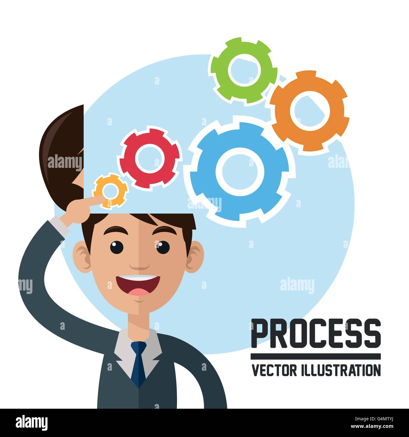 Process design. Colorfull illustration. Cartoon icon Stock Vector Image ...