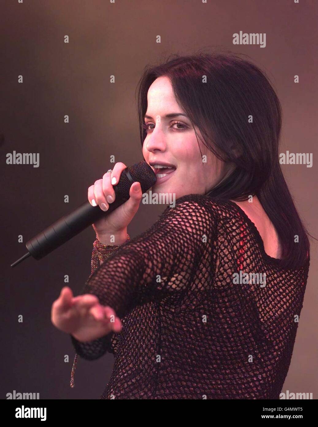 Andrea Corr from the Irish pop group 'the Corrs', performs on stage during the 1999 Glastonbury Festival. * Irish singer Ronan Keating and American chat show queen Oprah Winfrey are set to be the two top faces of the new millennium, according to research published. Corrs lead singer Andrea Corr and solo star Ricky Martin were joined in second place with basketball legend Michael Jordan, with US President Bill Clinton in third. The study was carried out by Edelman Public Relations Worldwide, with feedback coming from countries around the globe. Stock Photo