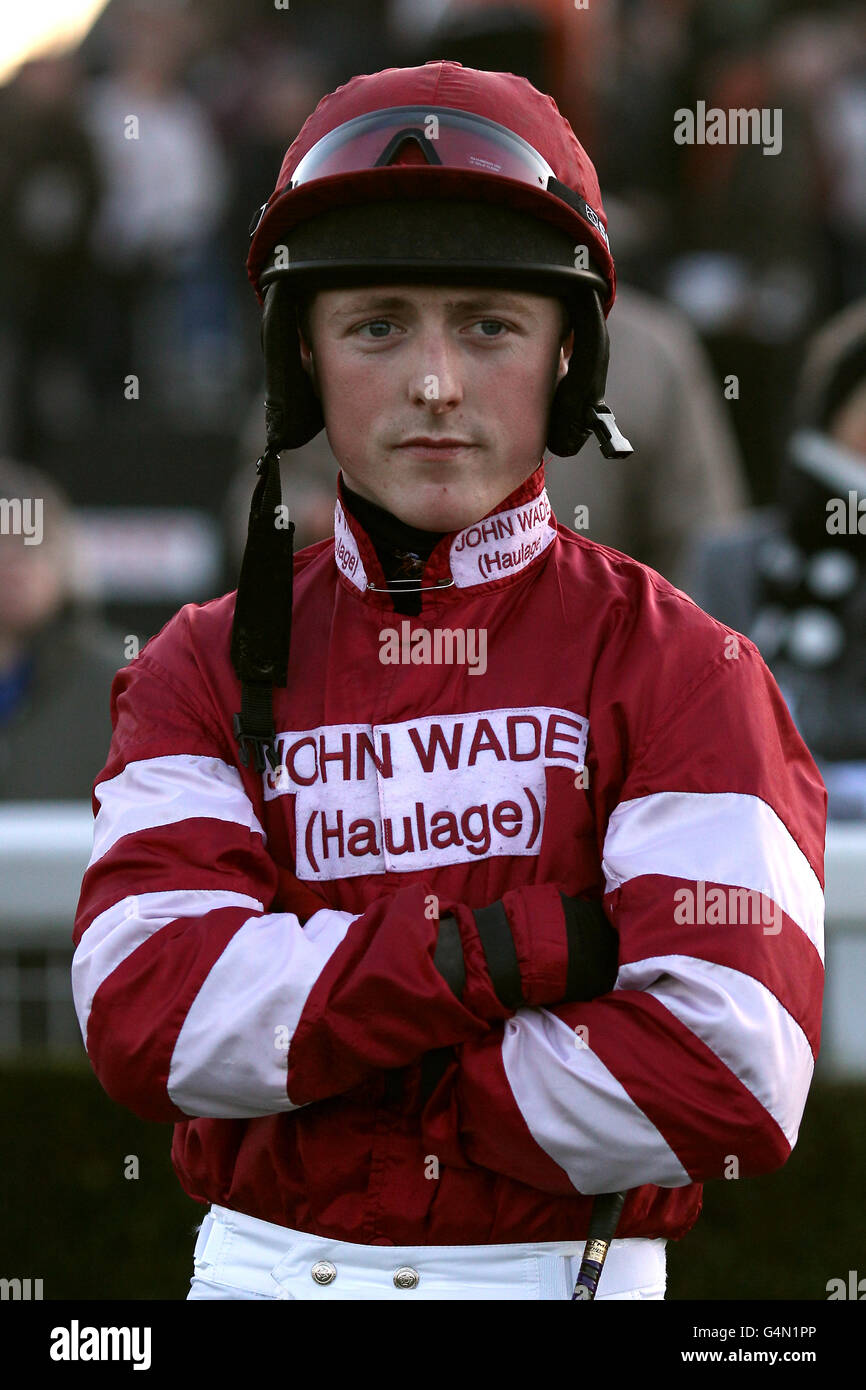 Jockey Daryl Millar prior to his ride on Apache Blue in the Phs Group Handicap Chase Stock Photo