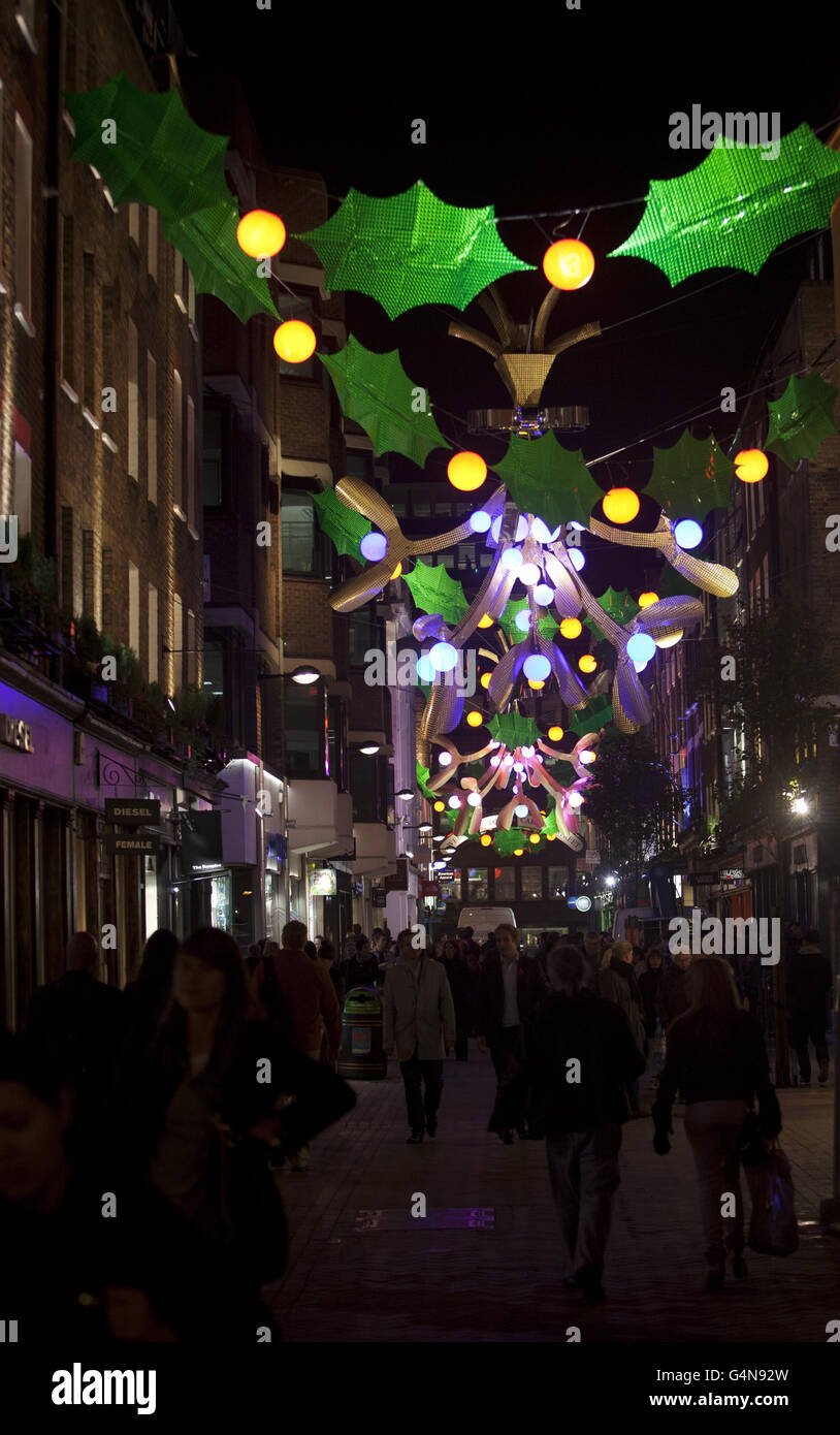 Carnaby Street Lights Stock Photo Alamy