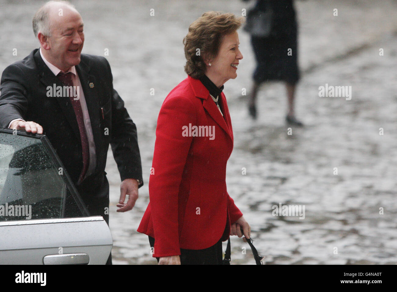 Former President Mary Robinson arrives at Dublin Castle for the inauguration ceremony of President-elect Michael D Higgins as Ireland's ninth head of state today. PRESS ASSOCIATION. Picture date: Friday November 11, 2011. See PA story IRISH President. Photo credit should read: Niall Carson/PA Wire Stock Photo
