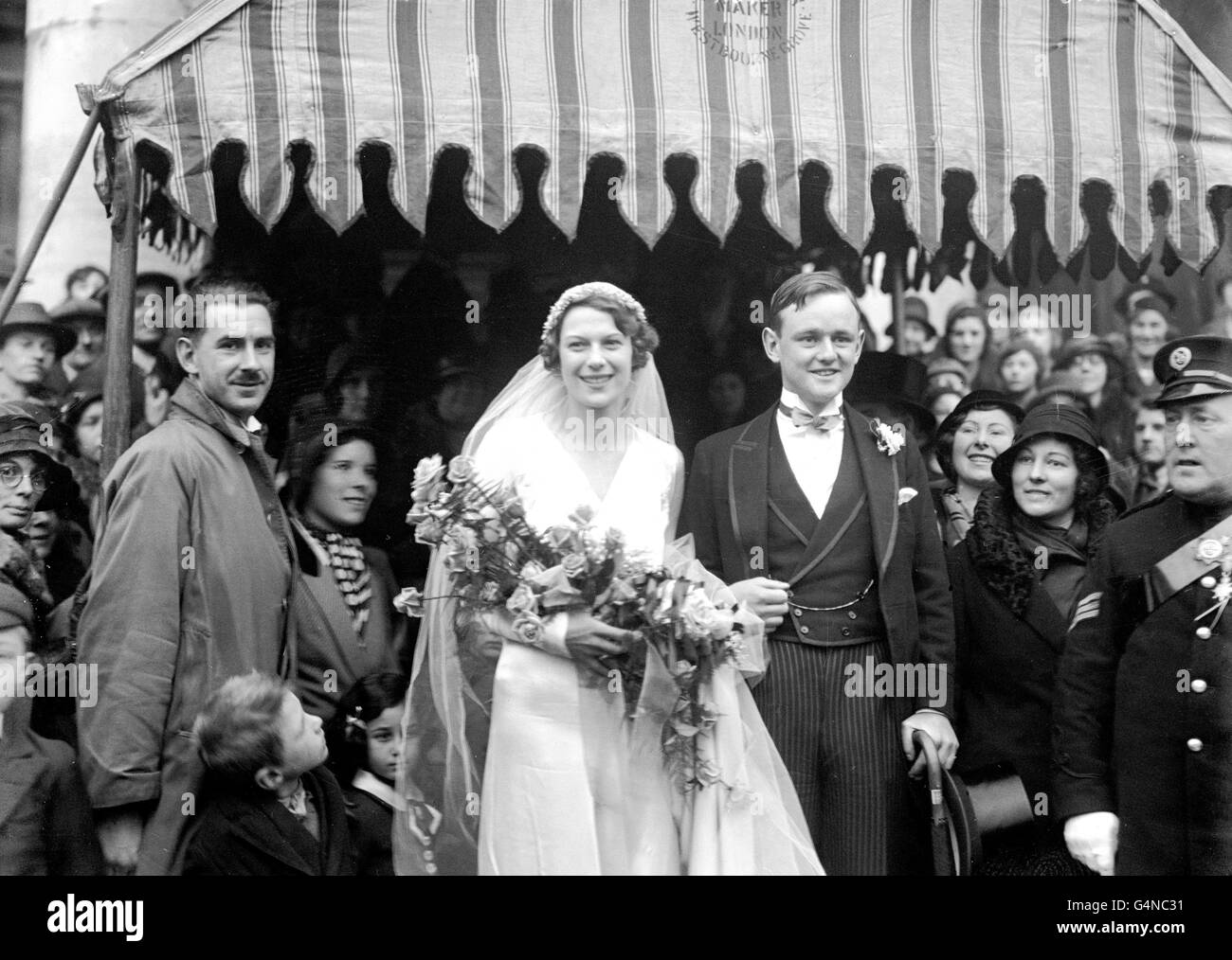 The marriage of The Hon. Quintin Hogg and Natalie Sullivan at Holy Trinity, St Marylebone Stock Photo