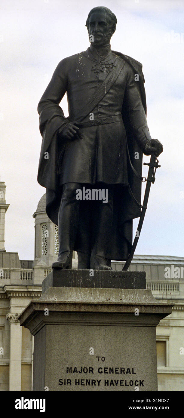 Trafalgar/Statue/Henry Havelock Stock Photo