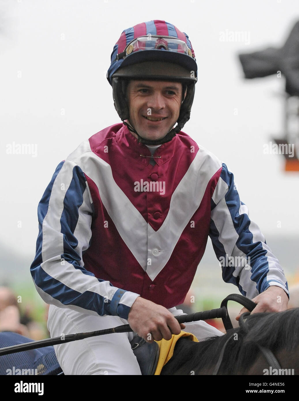 Horse Racing Betfair Chase Raceday Haydock Park Racecourse Stock