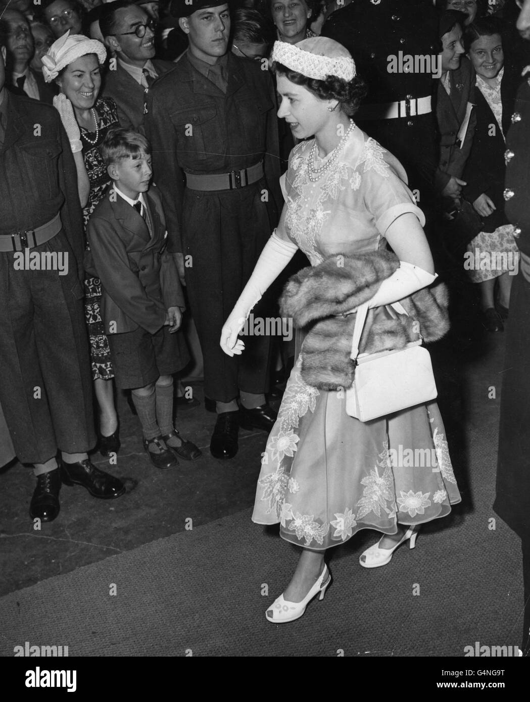 Queen Elizabeth II arrives at Earl's Court, London for the opening of the Royal Tournament. Stock Photo