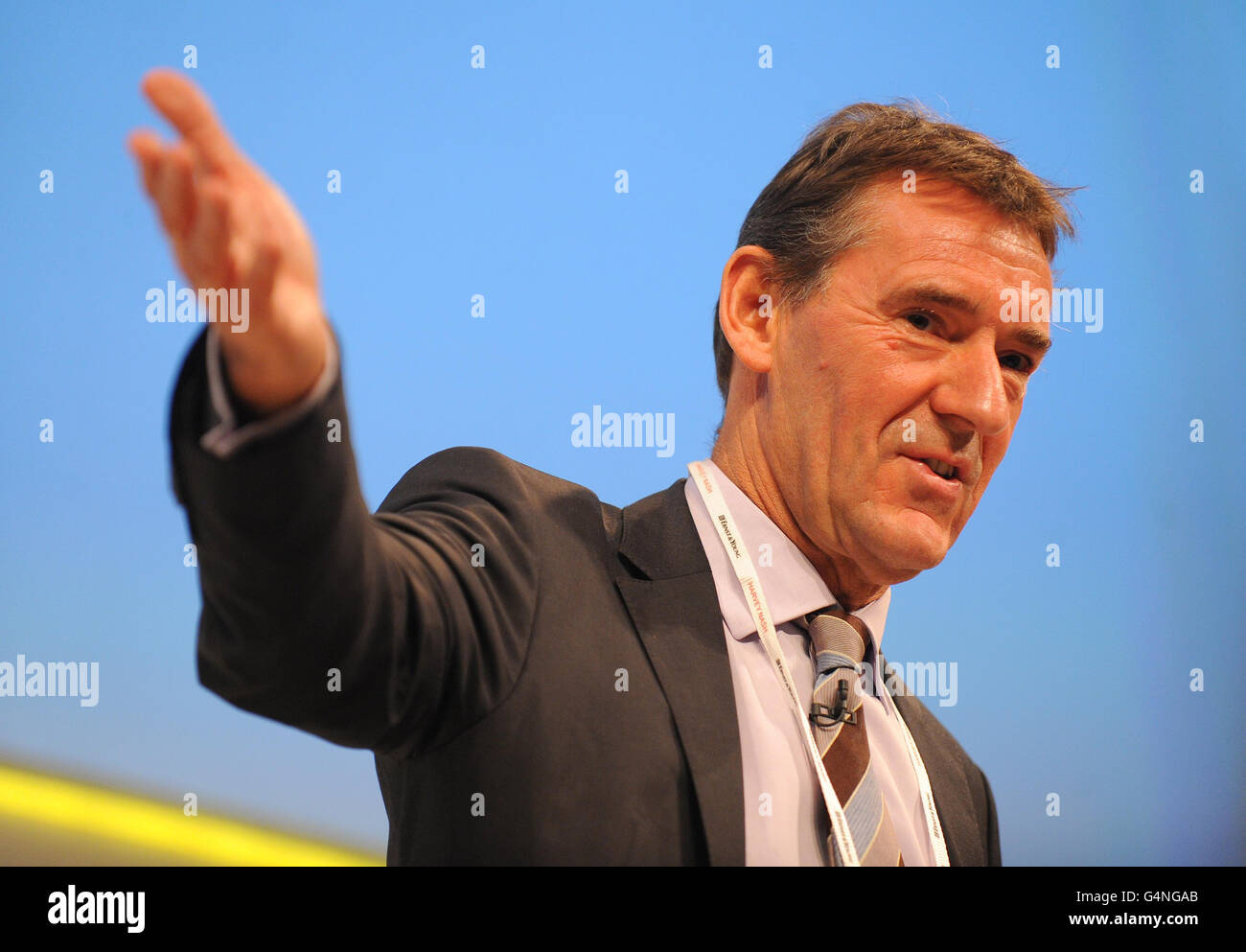 Chairman of Goldman Sachs Asset Management Jim O'Neill speaks at the CBI conference, at the Grosvenor House hotel, in central London. Stock Photo