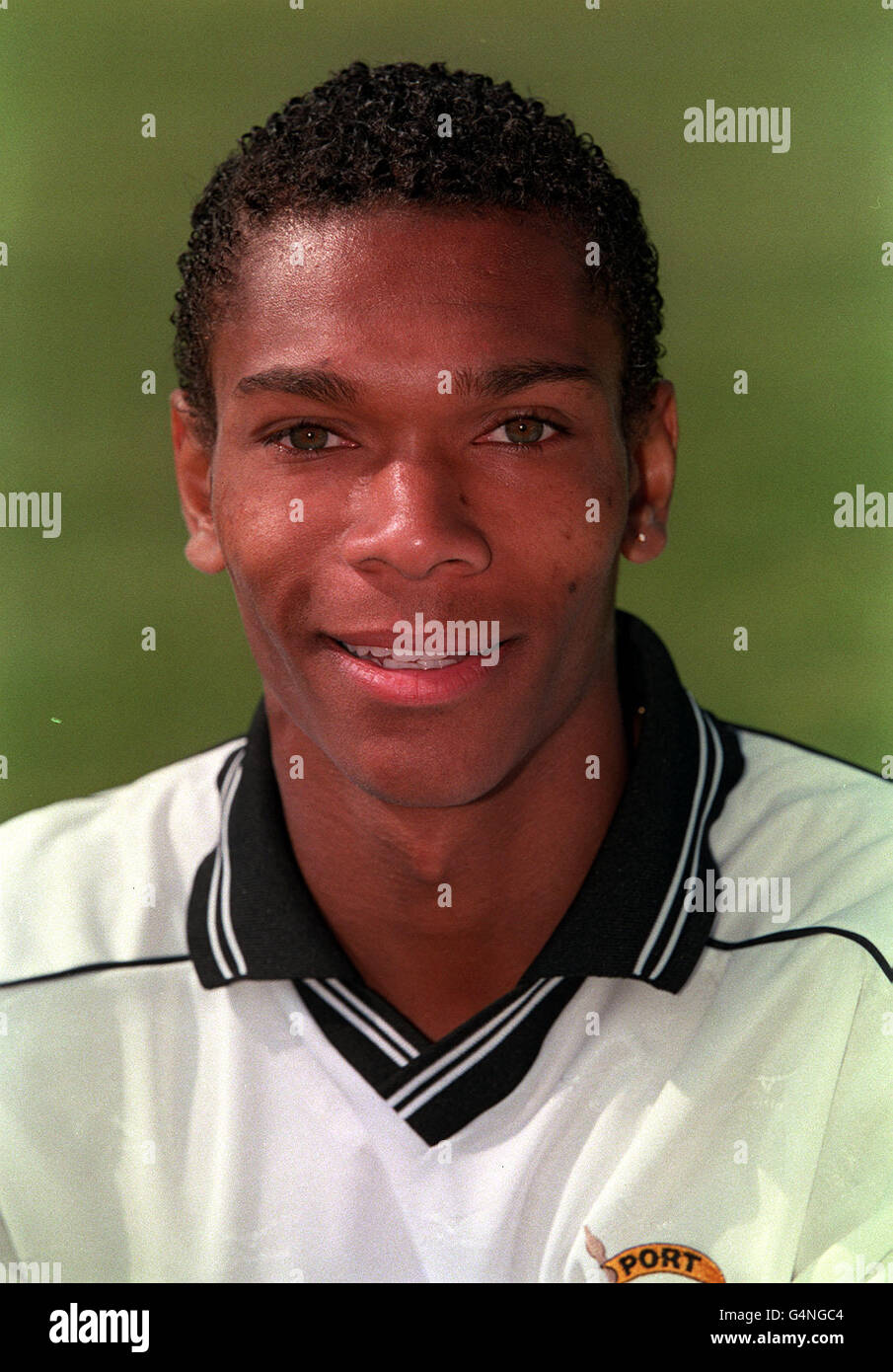 Marcus Bent of Port Vale Football Club, at their Vale Park Stadium, Stoke on Trent. Stock Photo