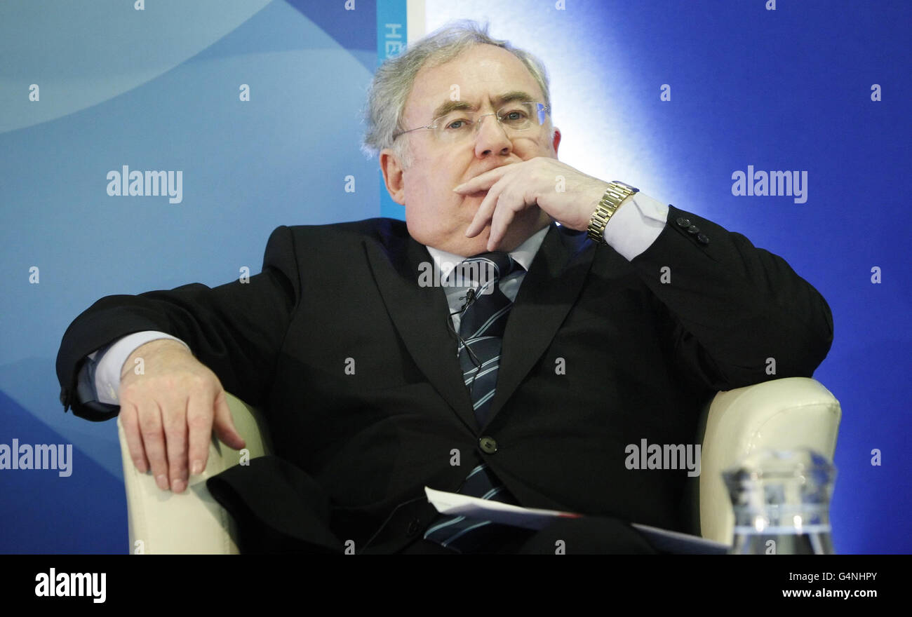 Pat Rabbitte, Minster for Communications Energy and Natural Resources in Ireland attends the National Economic Forum conference at Hampden Park Stadium in Glasgow, Scotland. Stock Photo