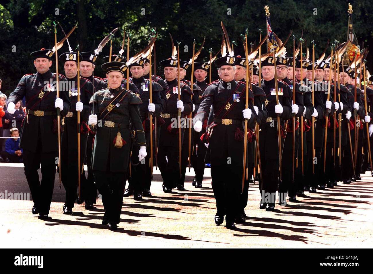 Royal Company of Archers at Holyrood House in Edinburgh for the State