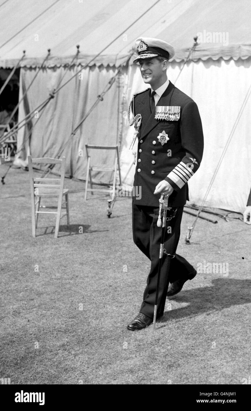 Royalty - The Duke of Edinburgh Visits Nautical College - Pangbourne Stock Photo