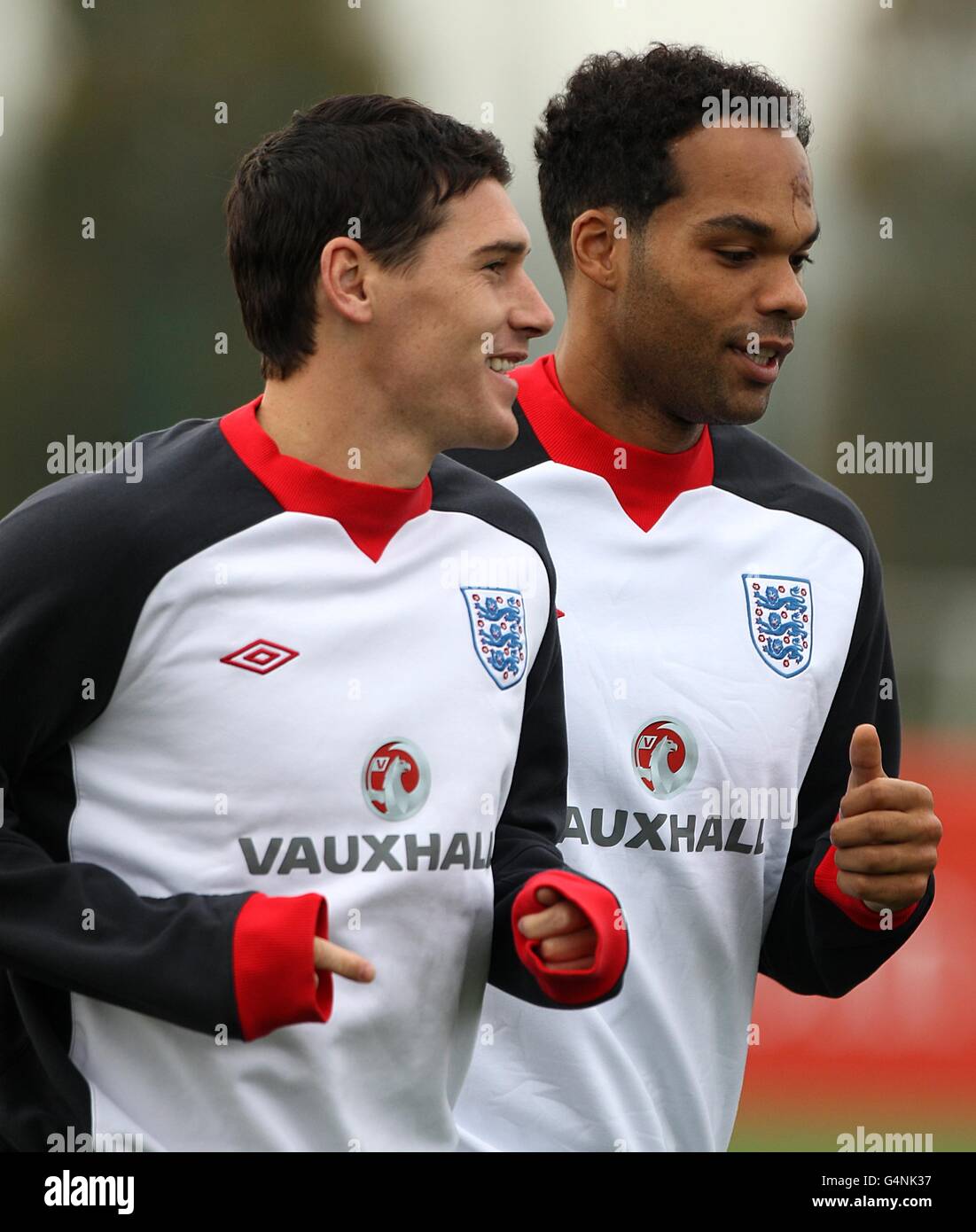 Soccer - International Friendly - England v Spain - England Training Session - London Colney Stock Photo