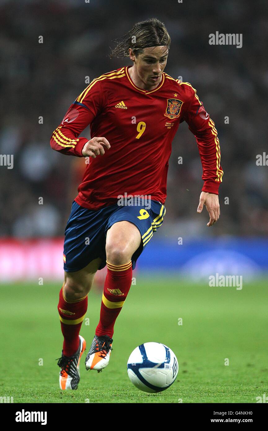 Soccer - International Friendly - England v Spain - Wembley Stadium. Fernando Torres, Spain Stock Photo