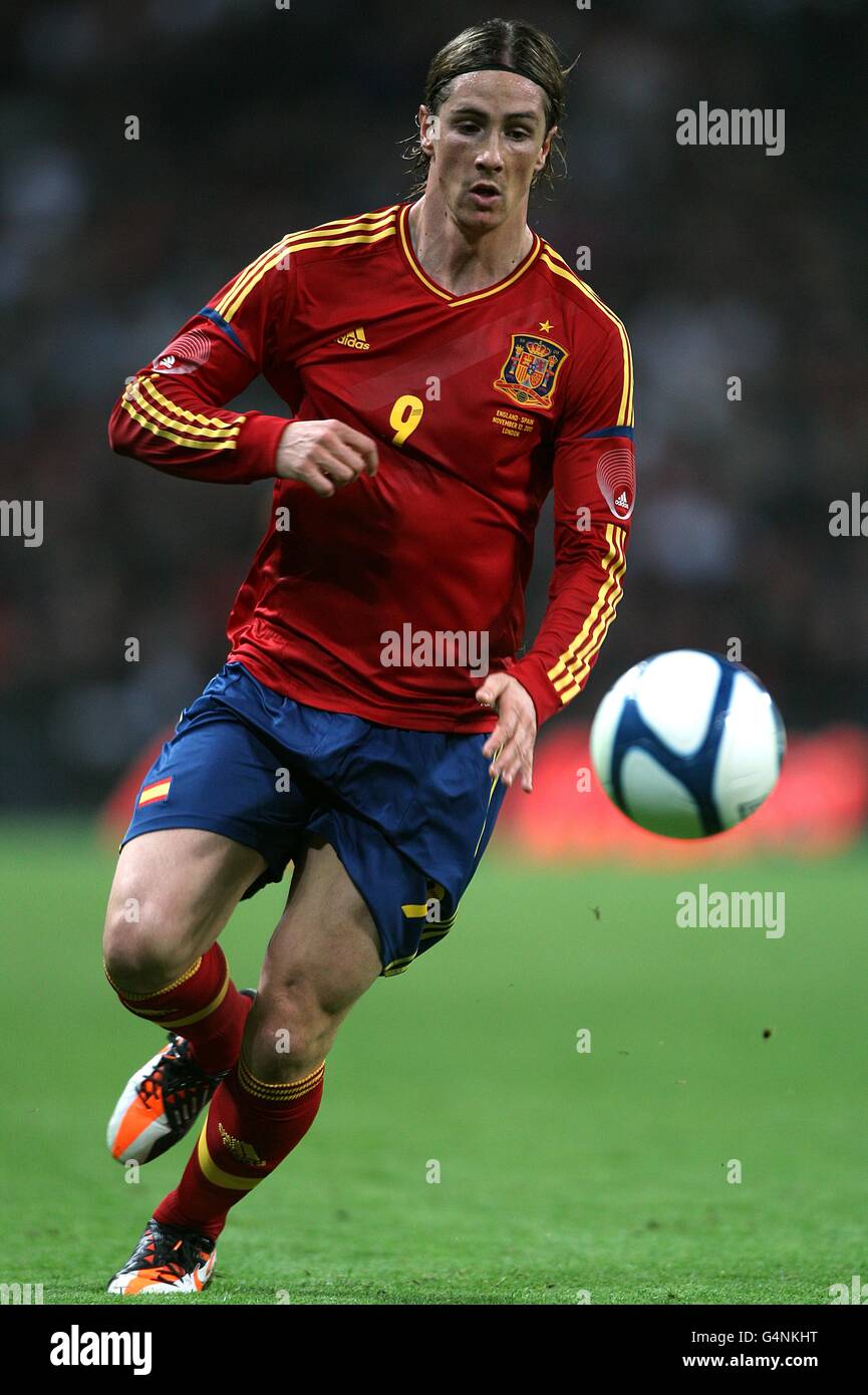 Soccer - International Friendly - England v Spain - Wembley Stadium. Fernando Torres, Spain Stock Photo