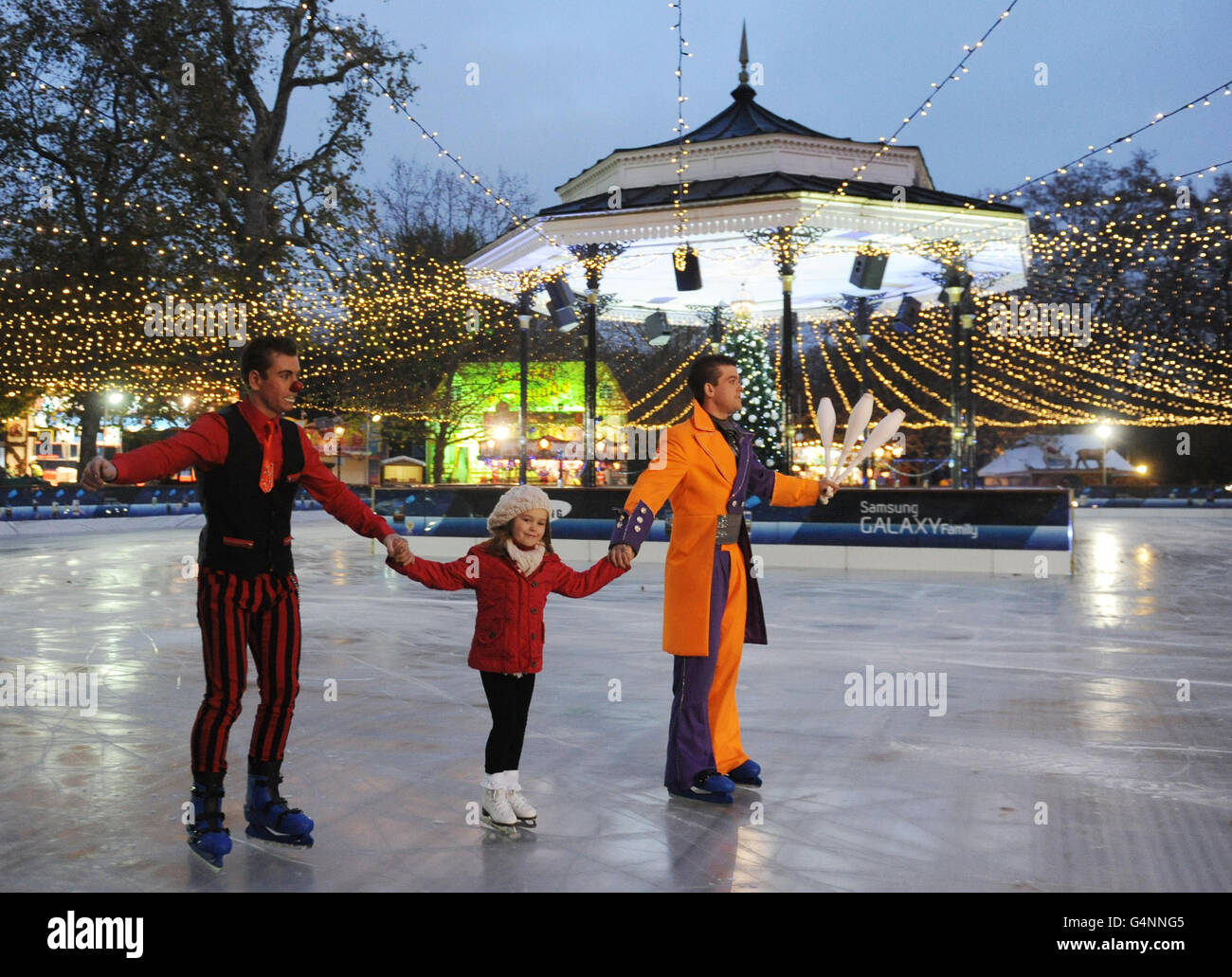 Ice rink in London's Hyde Park Stock Photo Alamy