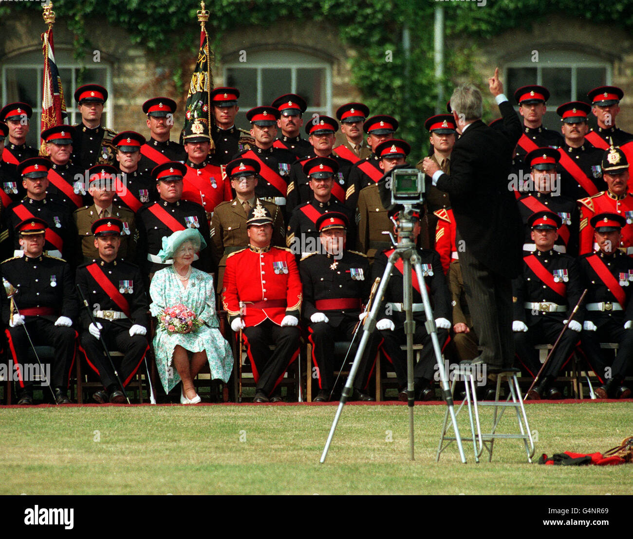 Queen Mum/Kings Regiment photo Stock Photo
