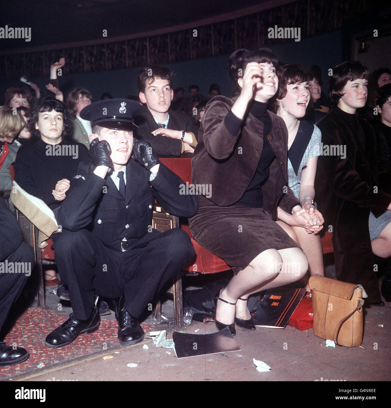 Beatles fans/Manchester 1963 Stock Photo