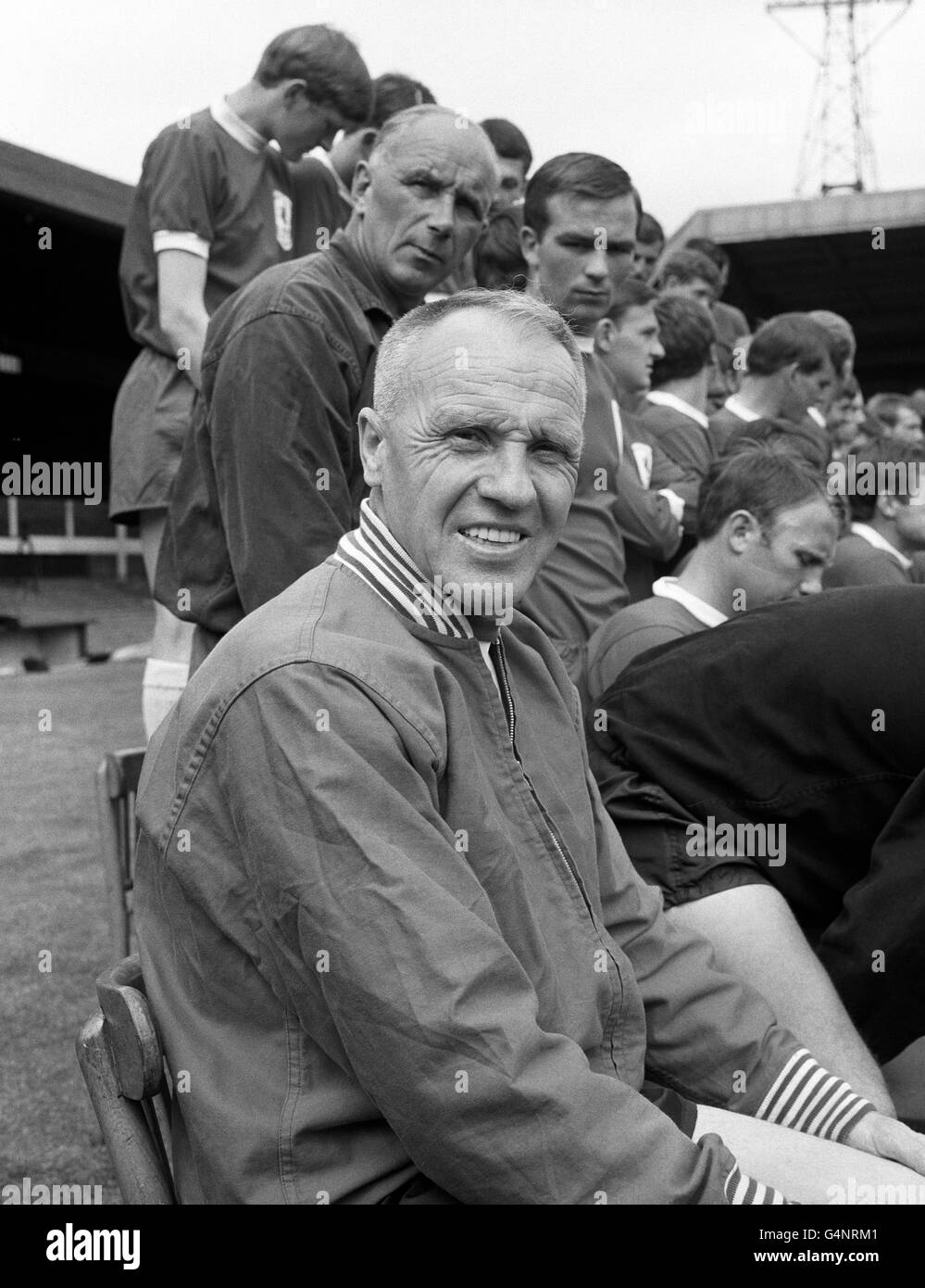 Soccer - League Division One - Liverpool Photocall - Bill Shankly - 1967. Bill Shankly, manager of Liverpool football club, during a team photocall in 1967. Stock Photo