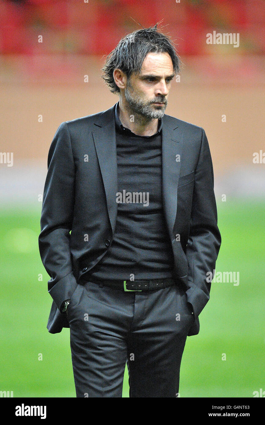 Soccer - French Ligue 2 - AS Monaco v Tours - Stade Louis II. Marco Simone, AS Monaco manager Stock Photo