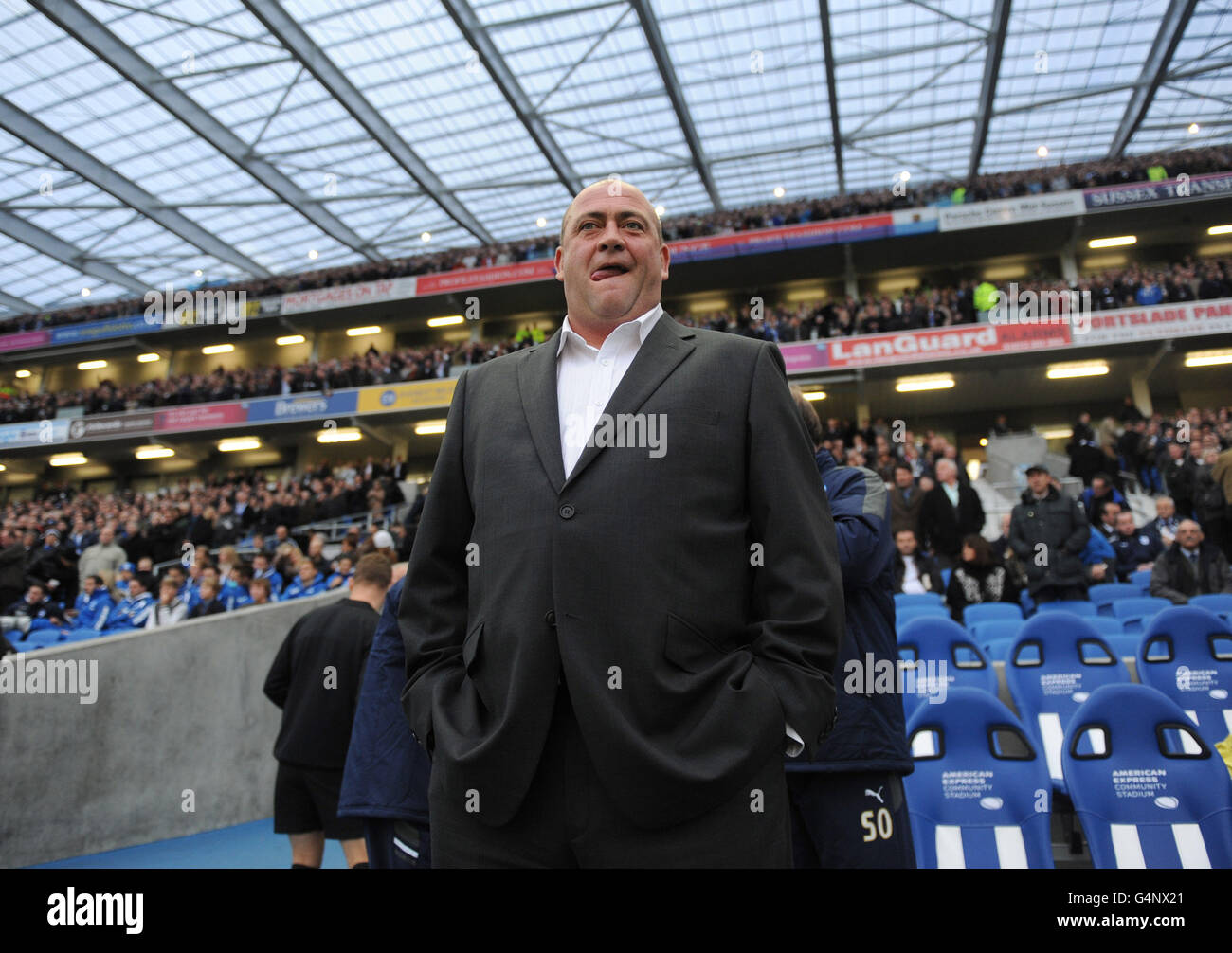 Coventry City's manager Andy Thorne during the npower Football League Championship match at the AMEX Stadium, Brighton. Stock Photo