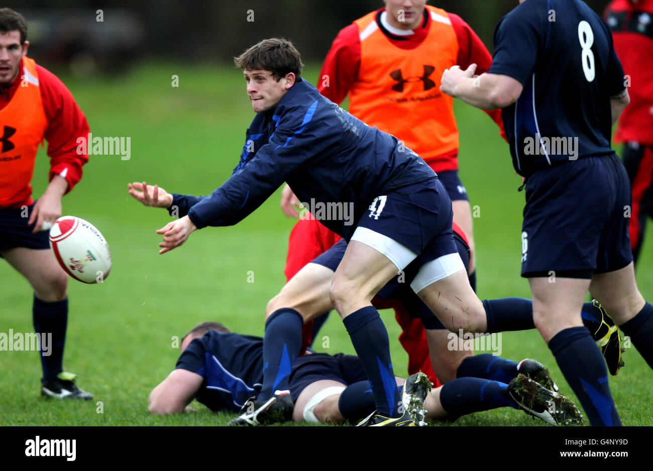 Rugby Union - Wales Training Session - Vale Resort Stock Photo