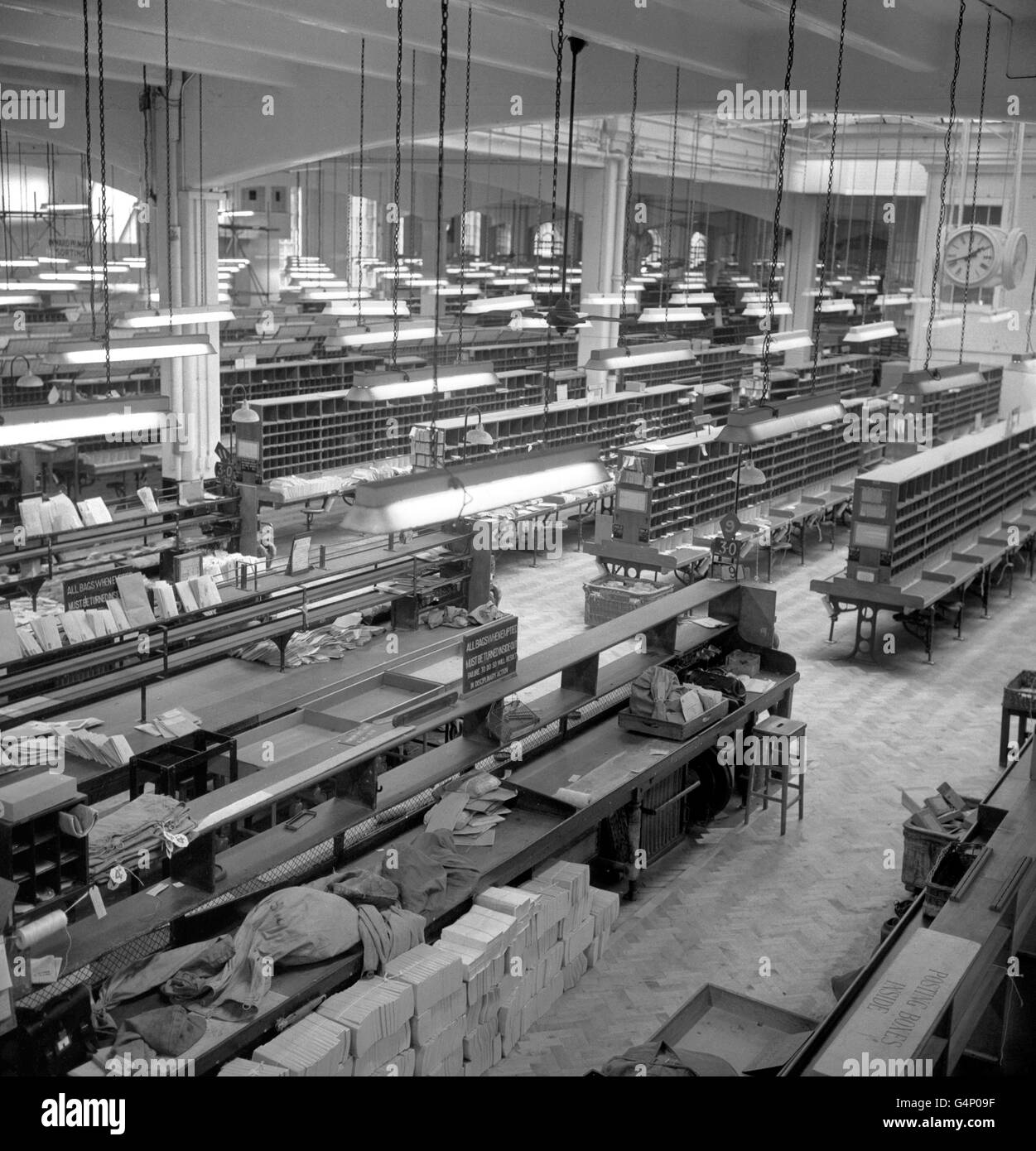 The empty sorting office at king edward street post office hires stock photography and images