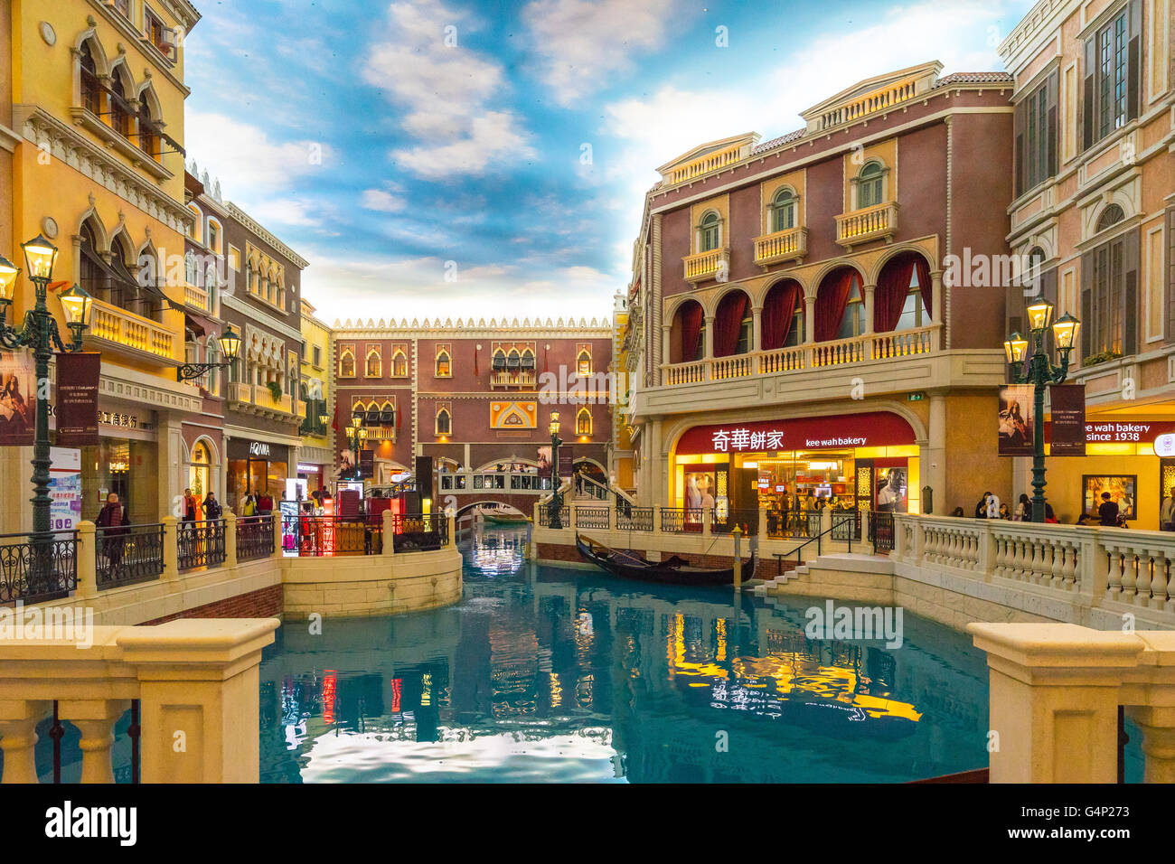Macau, China - March 12, 2016: : The Venetian Macao Resort Hotel is one of the world's top gambling destinations. Stock Photo