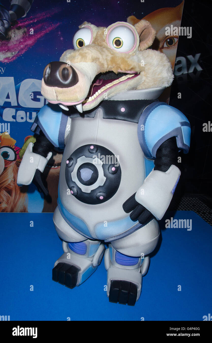 Sydney, Australia - 19th June 2016: VIP's and Celebrities pose with Characters from the movie Ice Age Collision Course during the premiere event which took place during the Sydney Film Festival. Pictured is the character Scrat. Credit:  mjmediabox/Alamy Live News Stock Photo