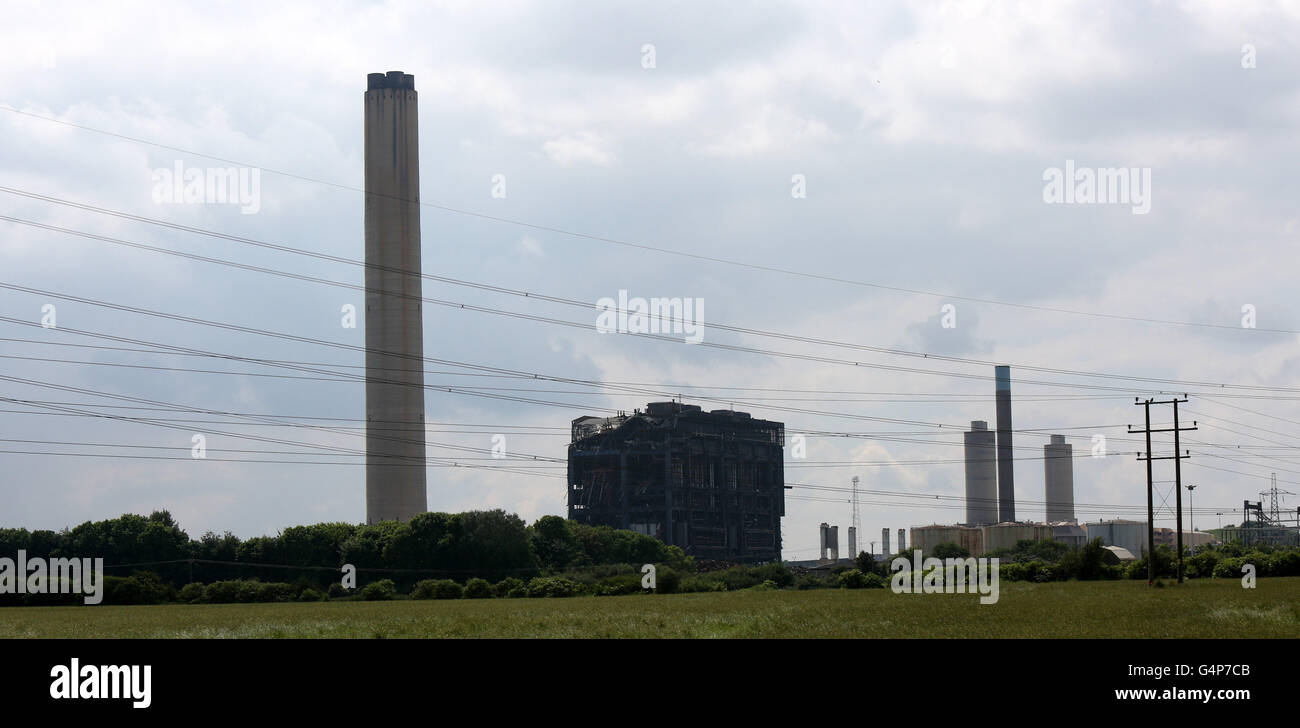 Didcot, Oxfordshire, UK. 19th June 2016. GV of the remains of the