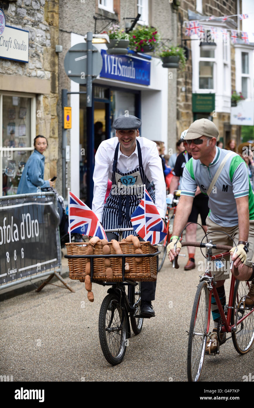 Bakewell,Derbyshire,UK19th June 2016.Cyclist from all round the world